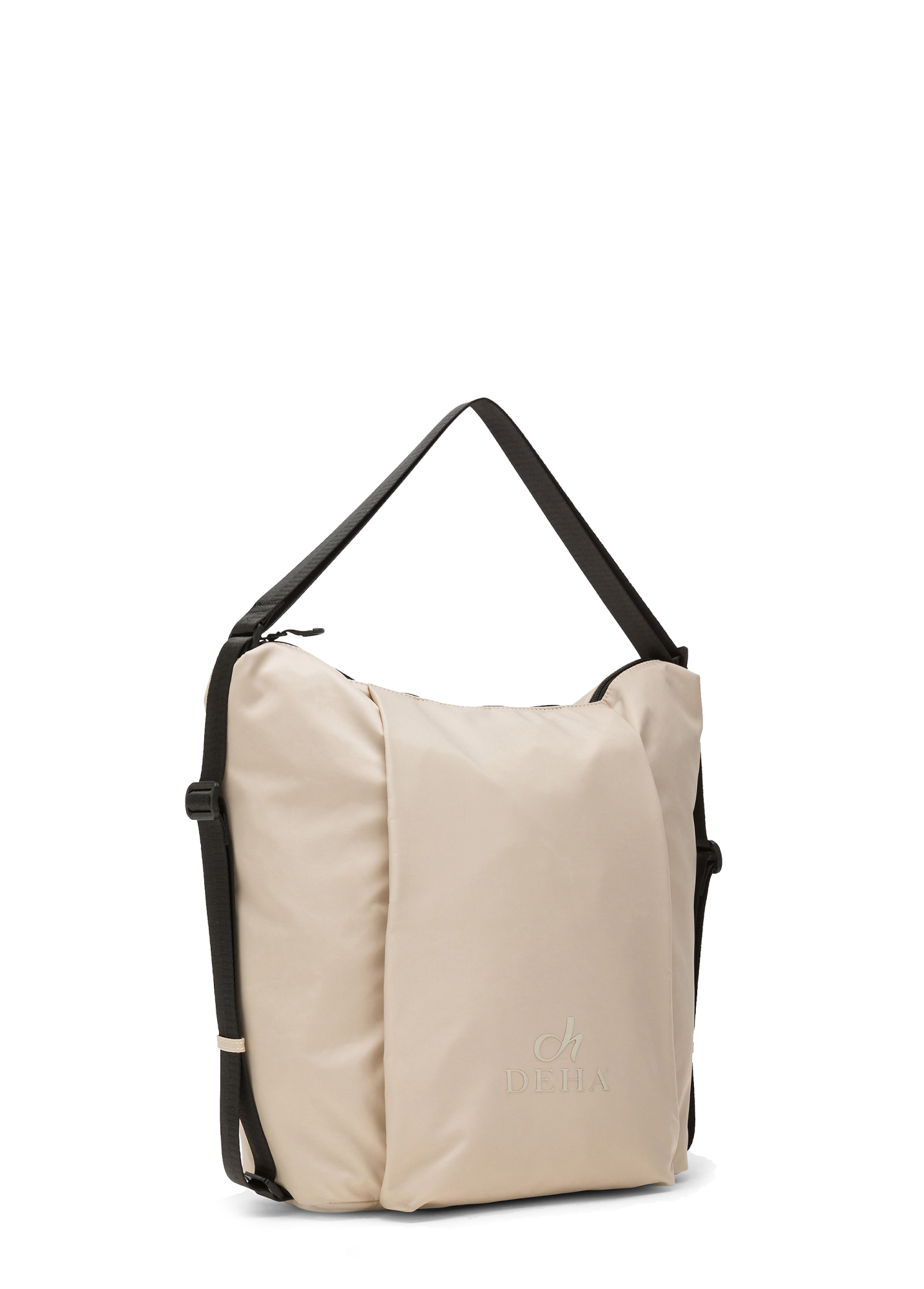 deha-d22912-borsa-zainetto-in-nylon-beige-38x35x13-cm image 2