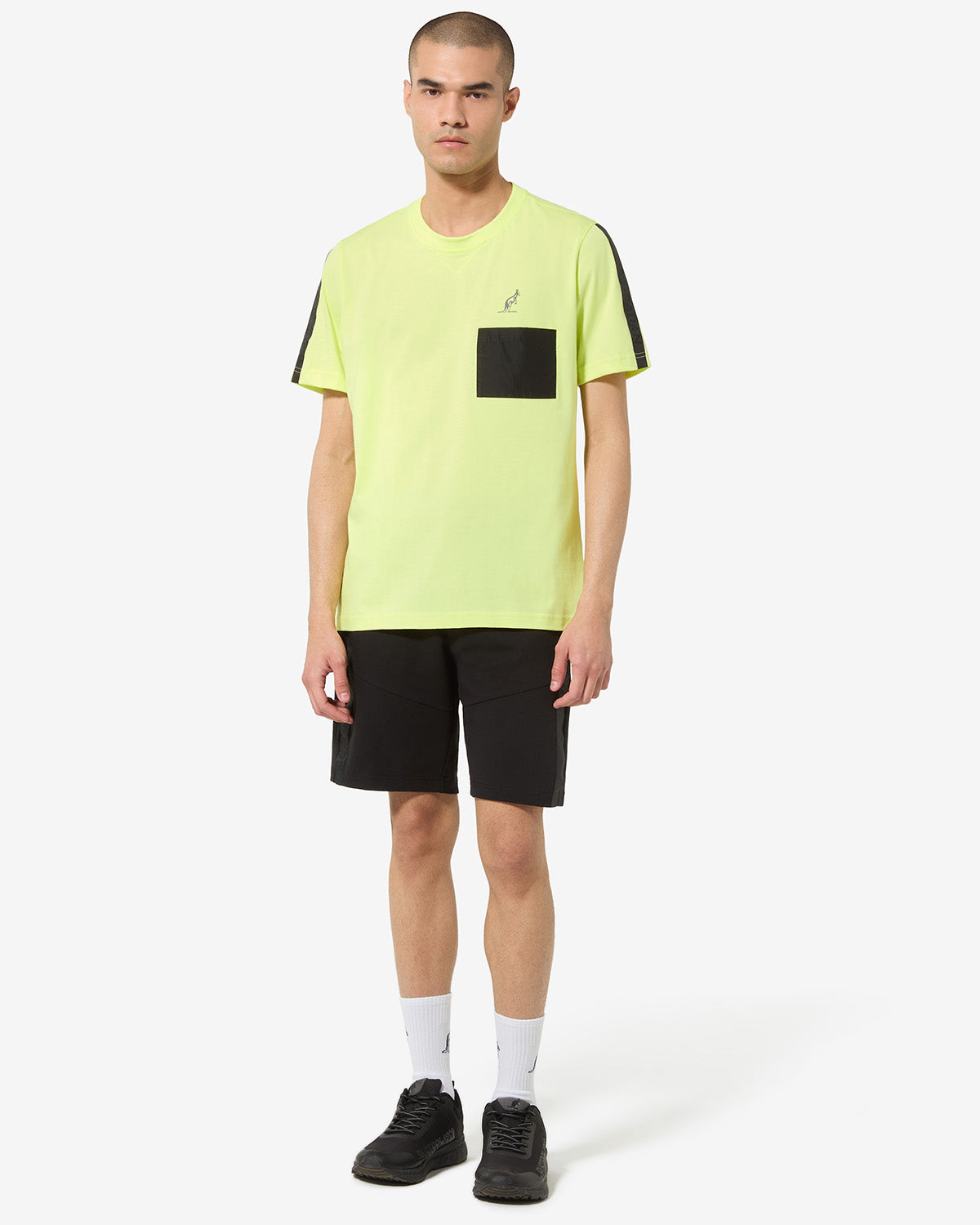 australian-impact-t-shirt-sportswear-t-shirt-cotone-lime-regular-fit image 2