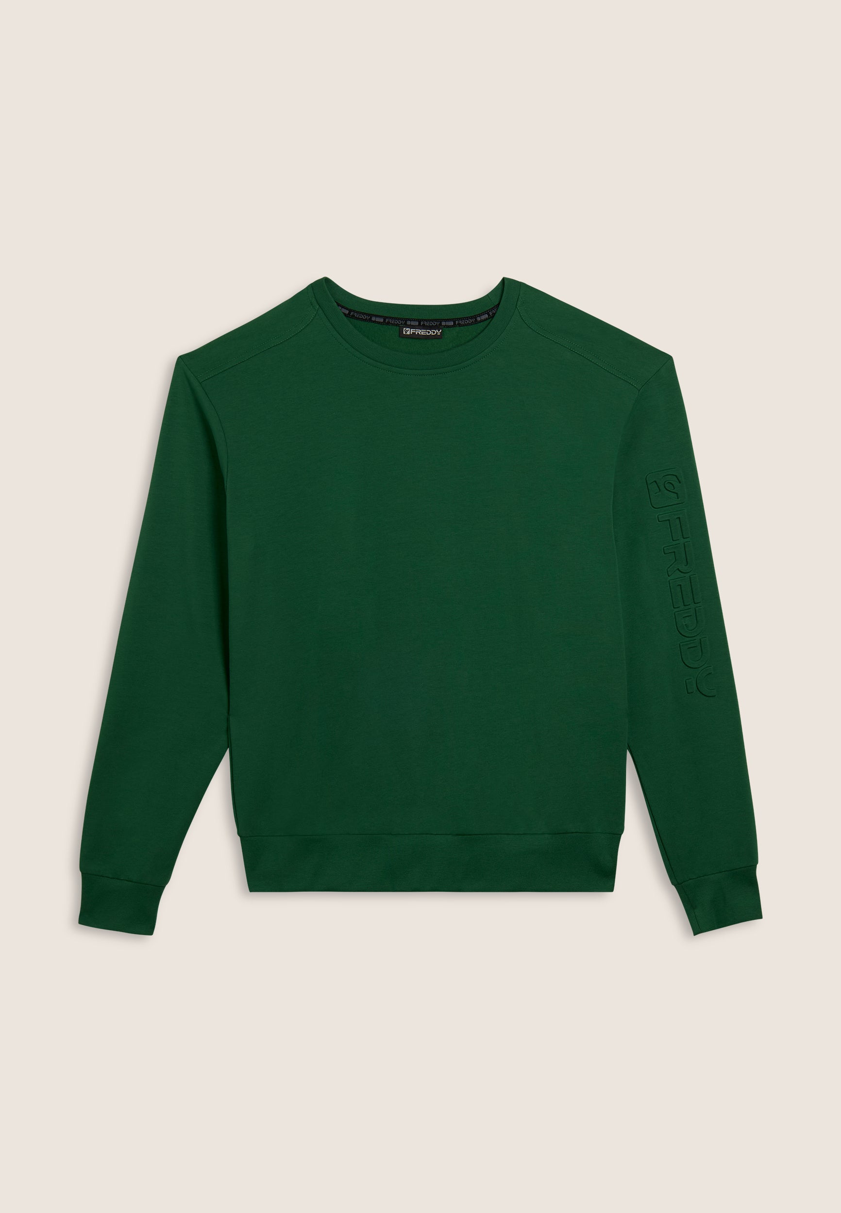 freddy-felpa-girocollo-uomo-interlock-con-maxi-logo-manica image 7
