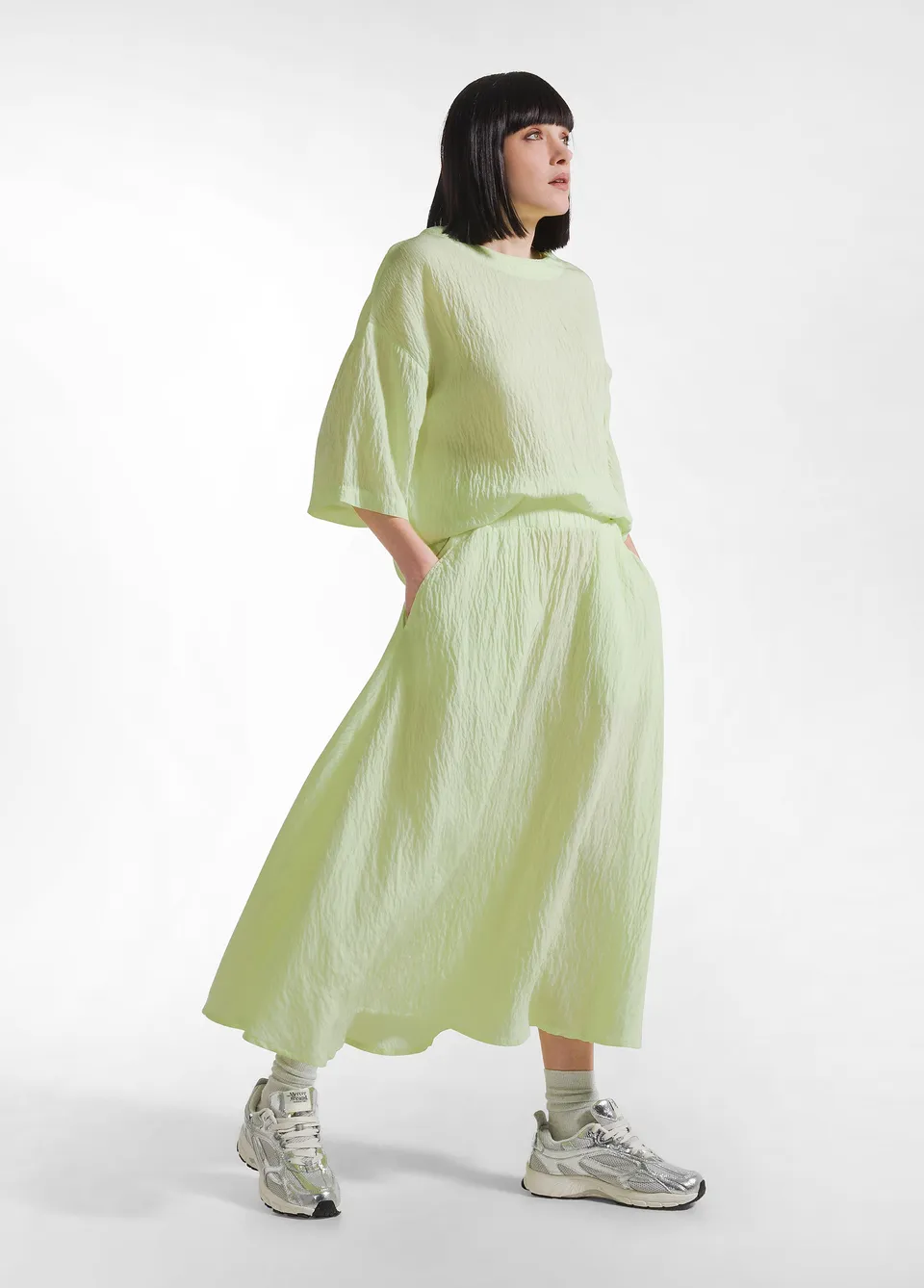 deha-gonna-in-viscosa-crinkle-gialla-gonna-lunga-donna image 1