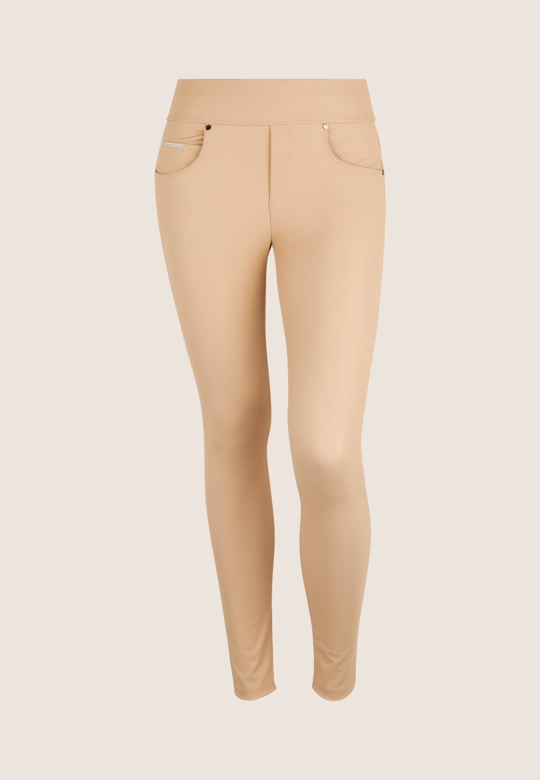 freddy-n-o-w-pantaloni-skinny-vita-media-in-similpelle-matt image 4