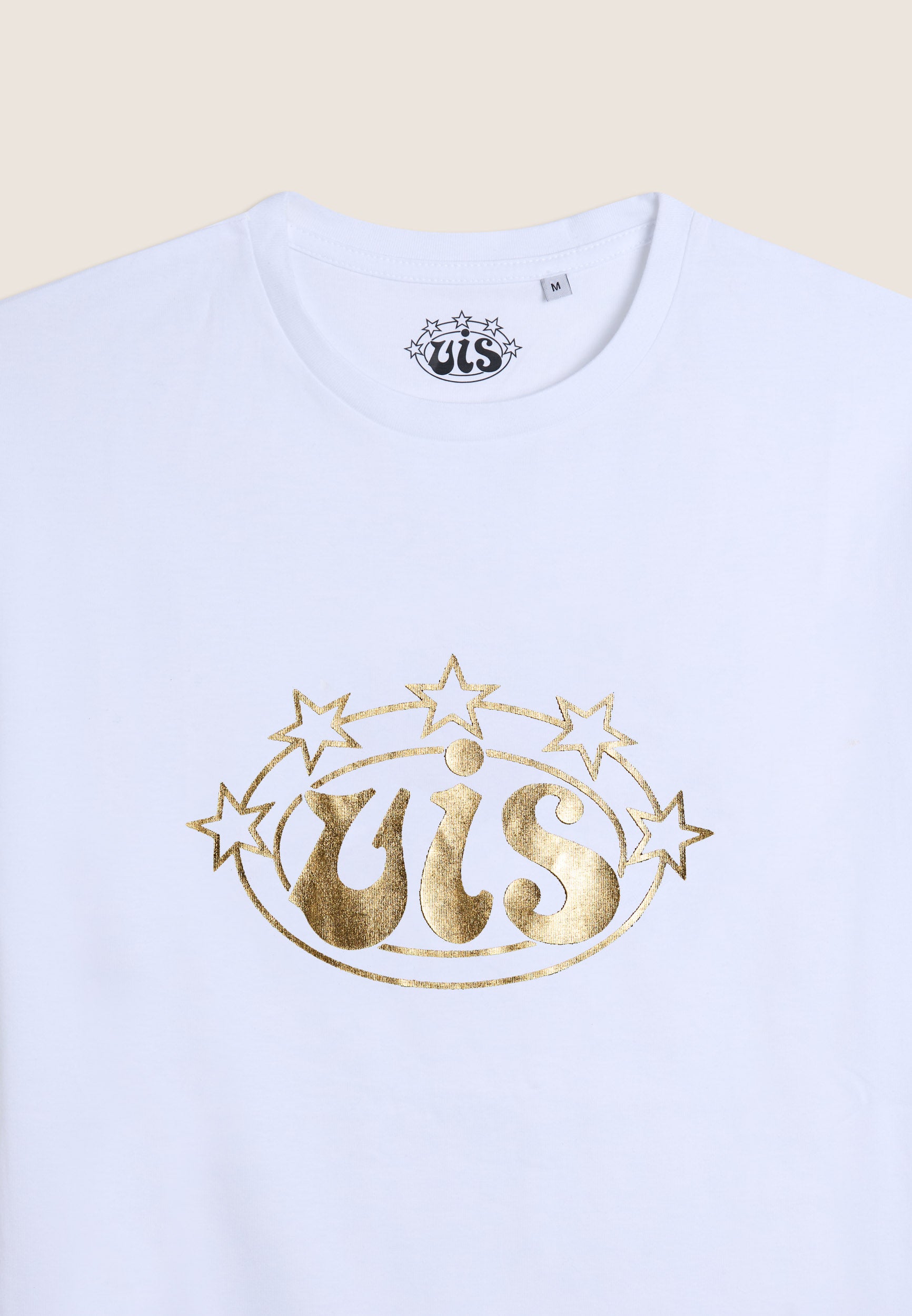 vis-by-freddy-t-shirt-uomo-girocollo-in-cotone-con-logo-oro image 6