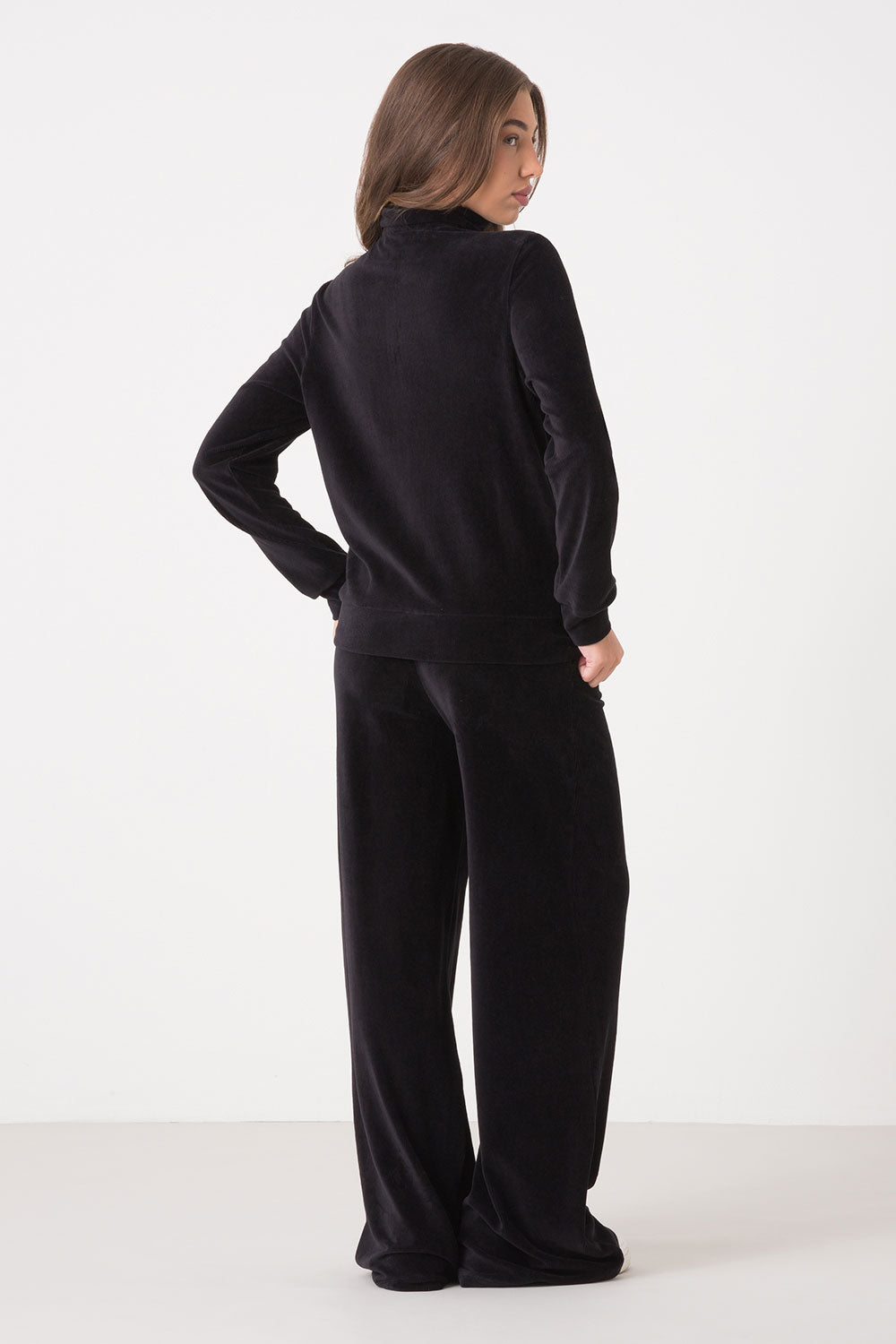dimensione-danza-weekend-giacca-full-zip-collo-alto-velluto-coste image 2