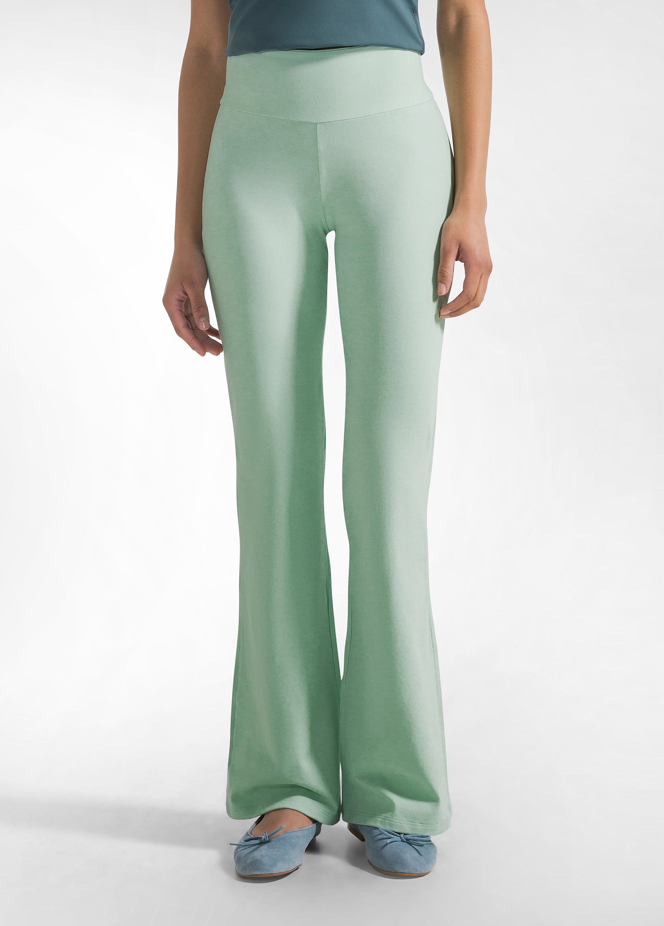 deha-panta-jazz-pantaloni-yoga-jersey-stretch-verde image 2