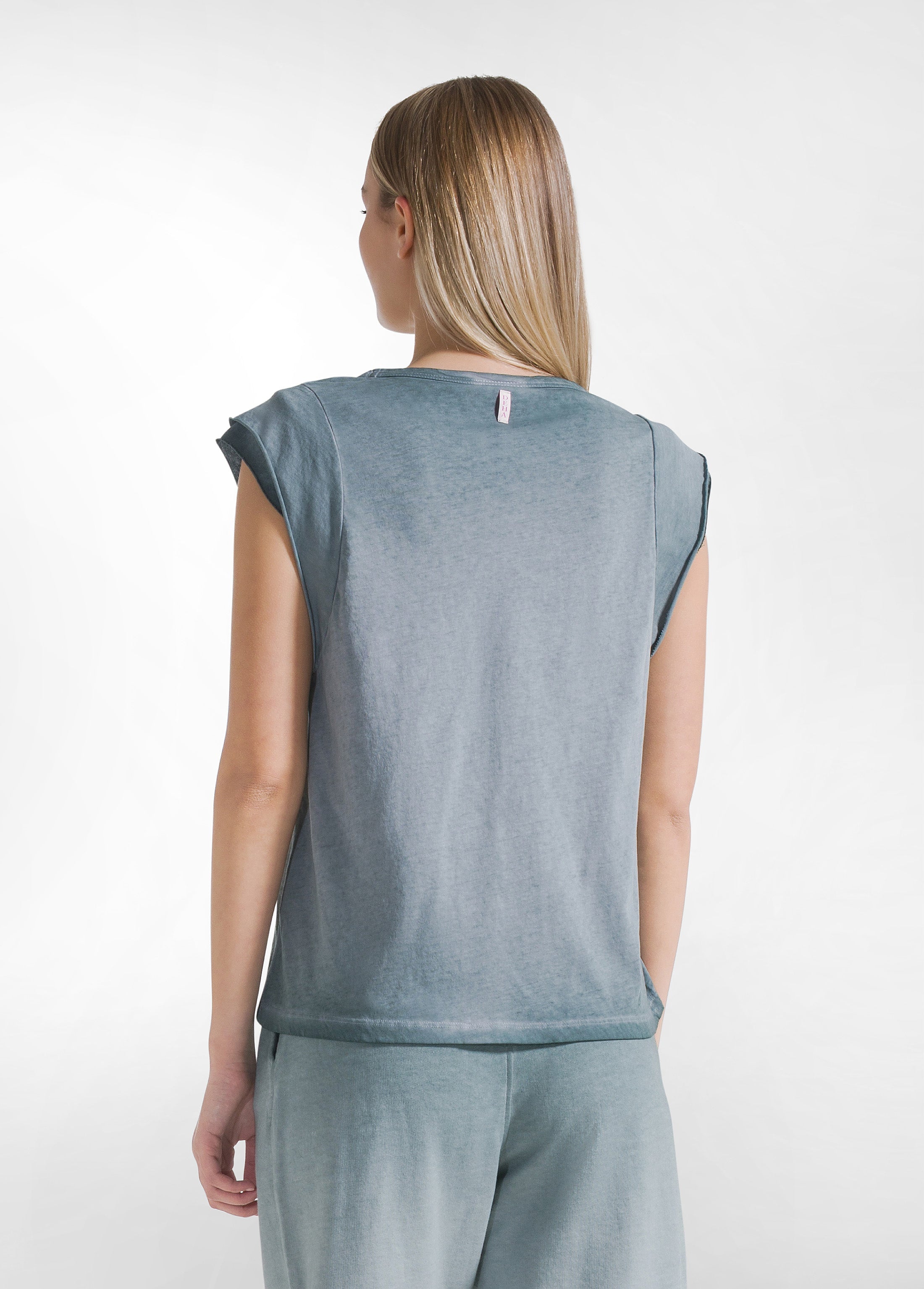 deha-d42602-t-shirt-grafica-effetto-fade-verde image 2