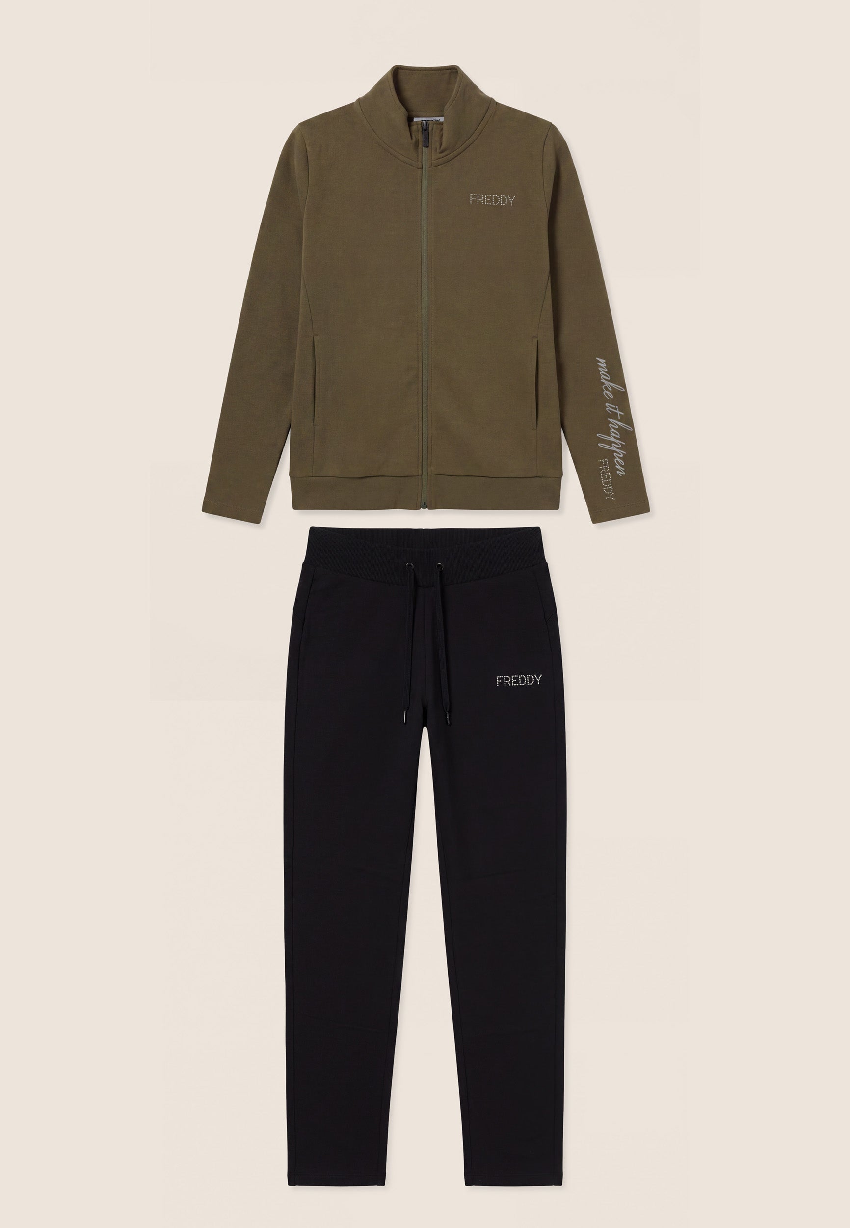 freddy-tuta-sportiva-donna-zip-collo-alto-in-felpa-garzata-misto-cotone image 8