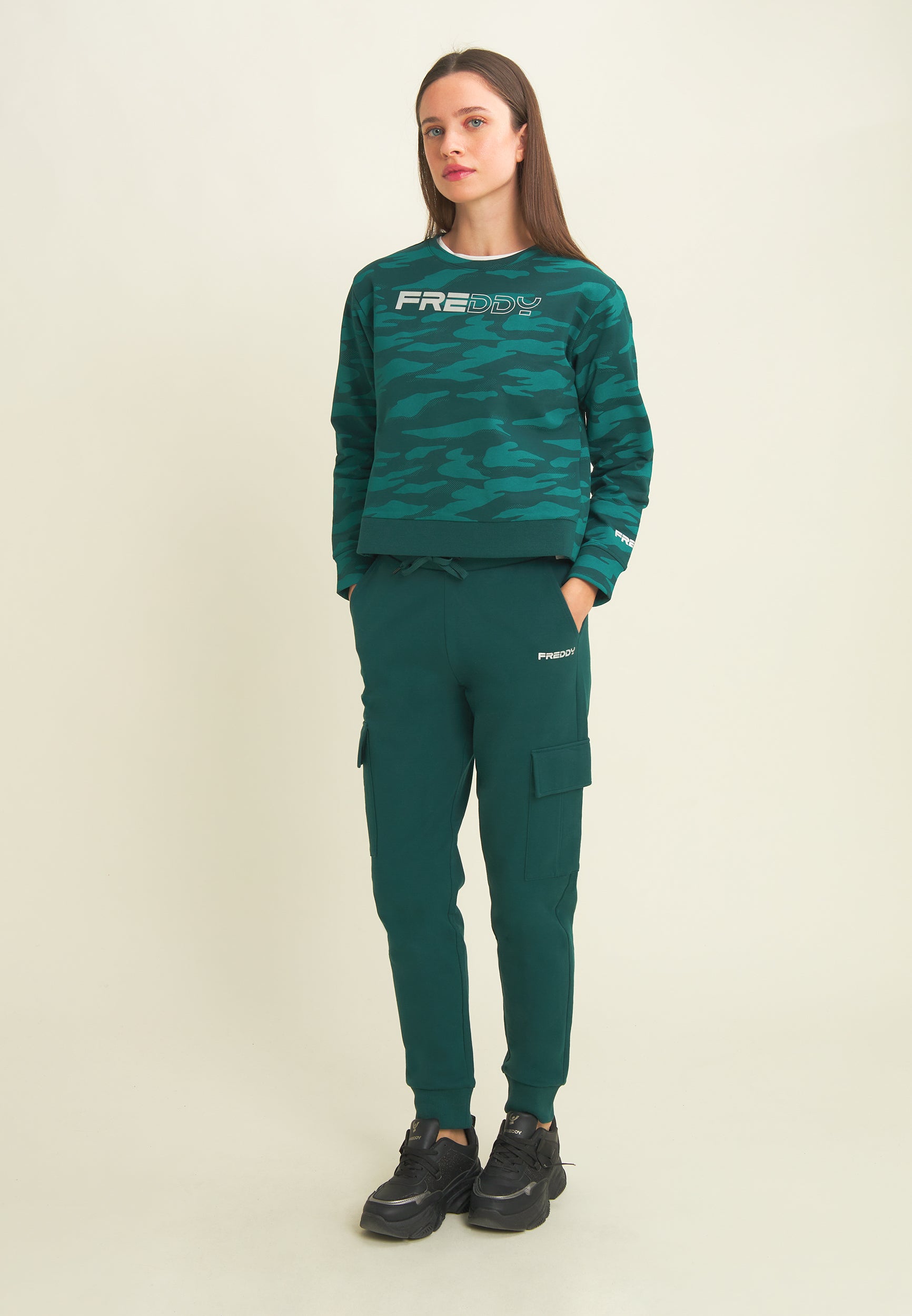 freddy-pantaloni-sportivi-in-felpa-cargo-con-tasconi-laterali image 5