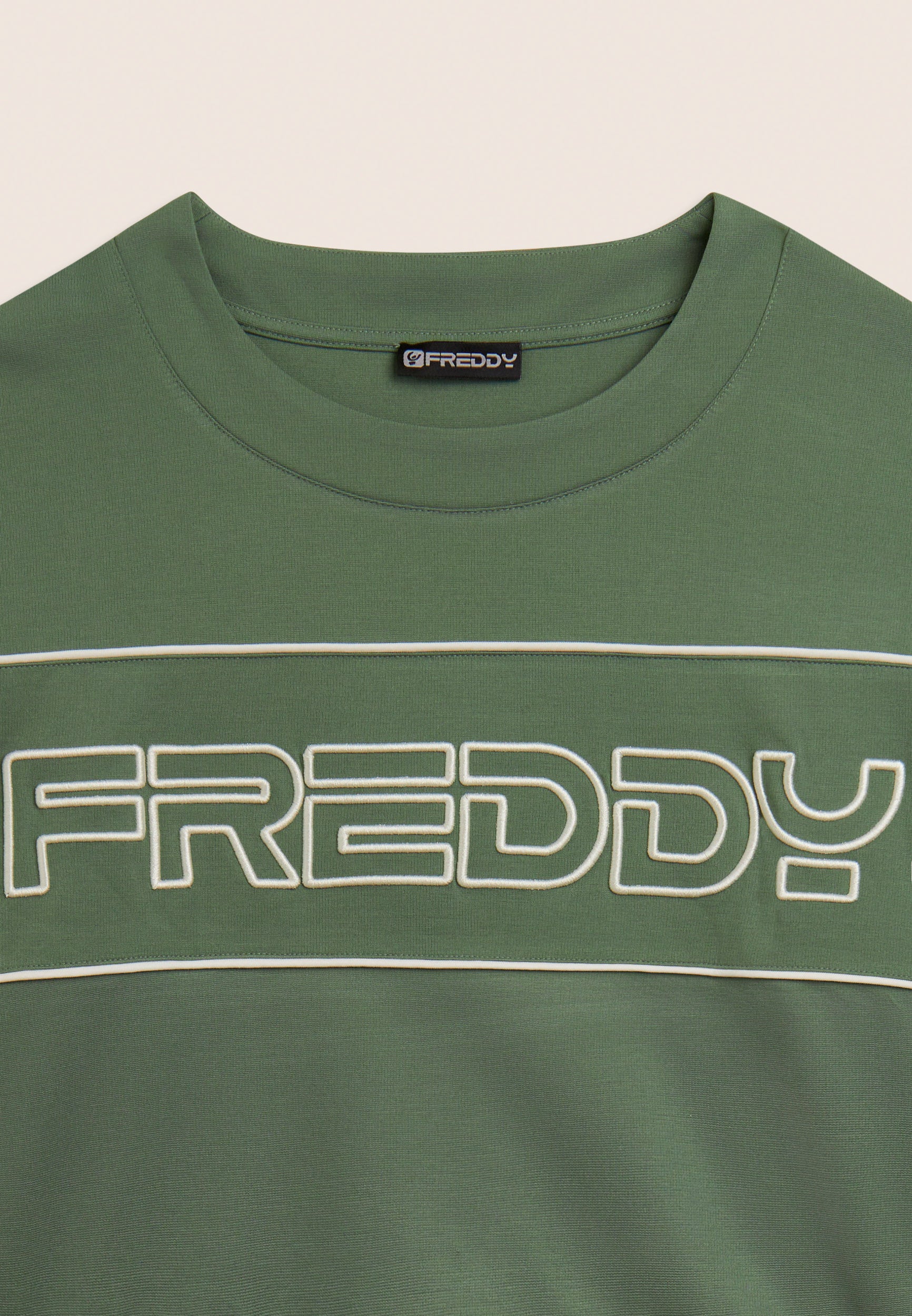 freddy-wr-up-felpa-comfort-fit-cropped-con-maxi-logo-ricamato image 7