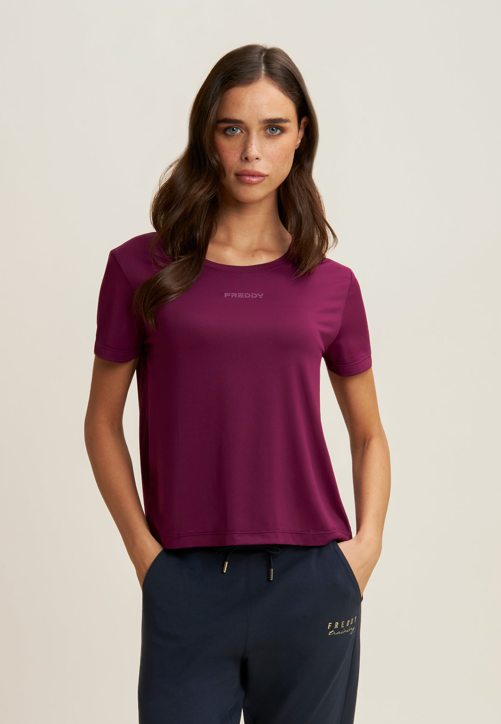 freddy-t-shirt-comfort-fit-maniche-corte-in-tessuto-tecnico-d-i-w-o image 1