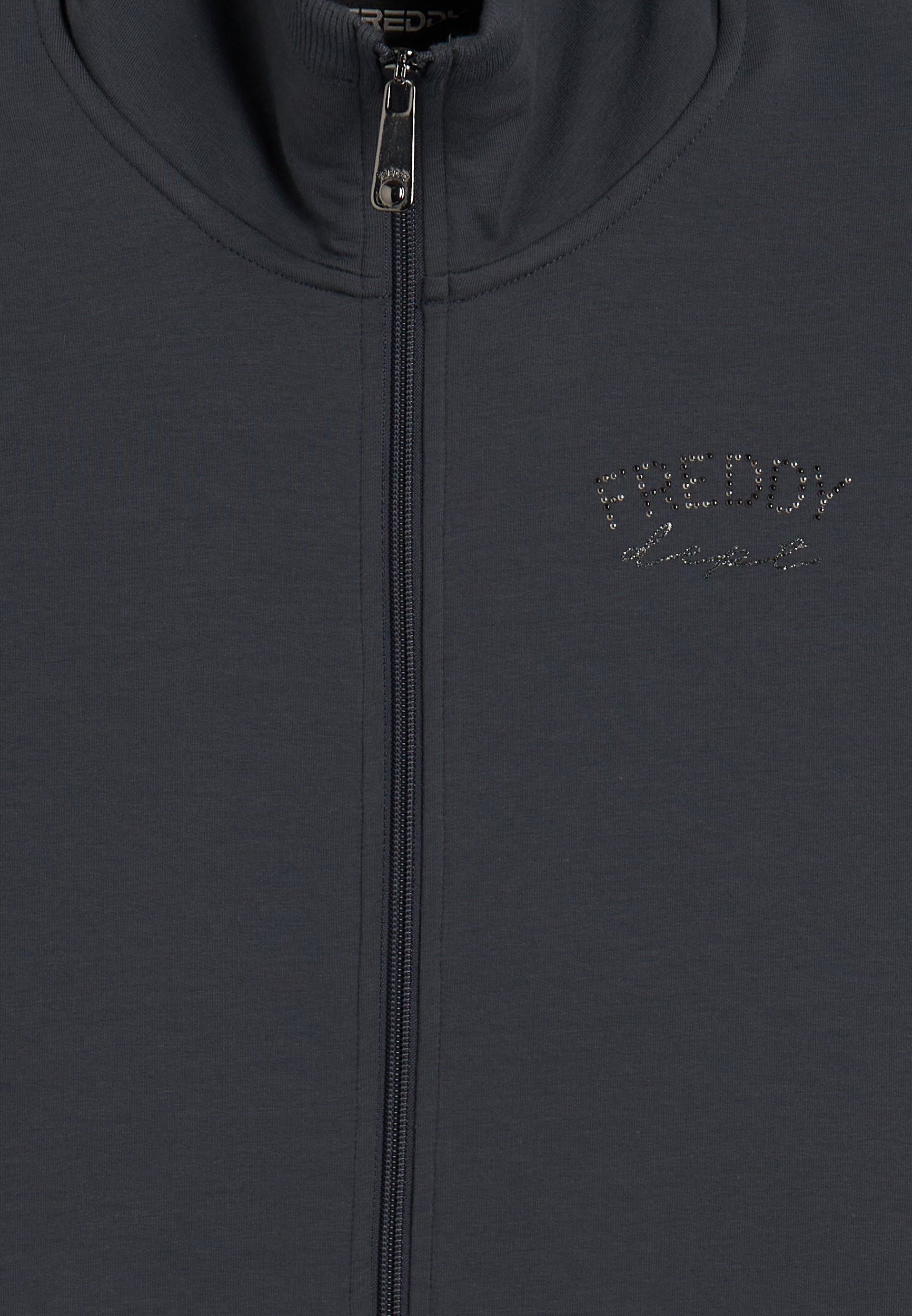 felpa-donna-freddy-full-zip-regular-fit-collo-alto-con-inserti-geometrici image 7