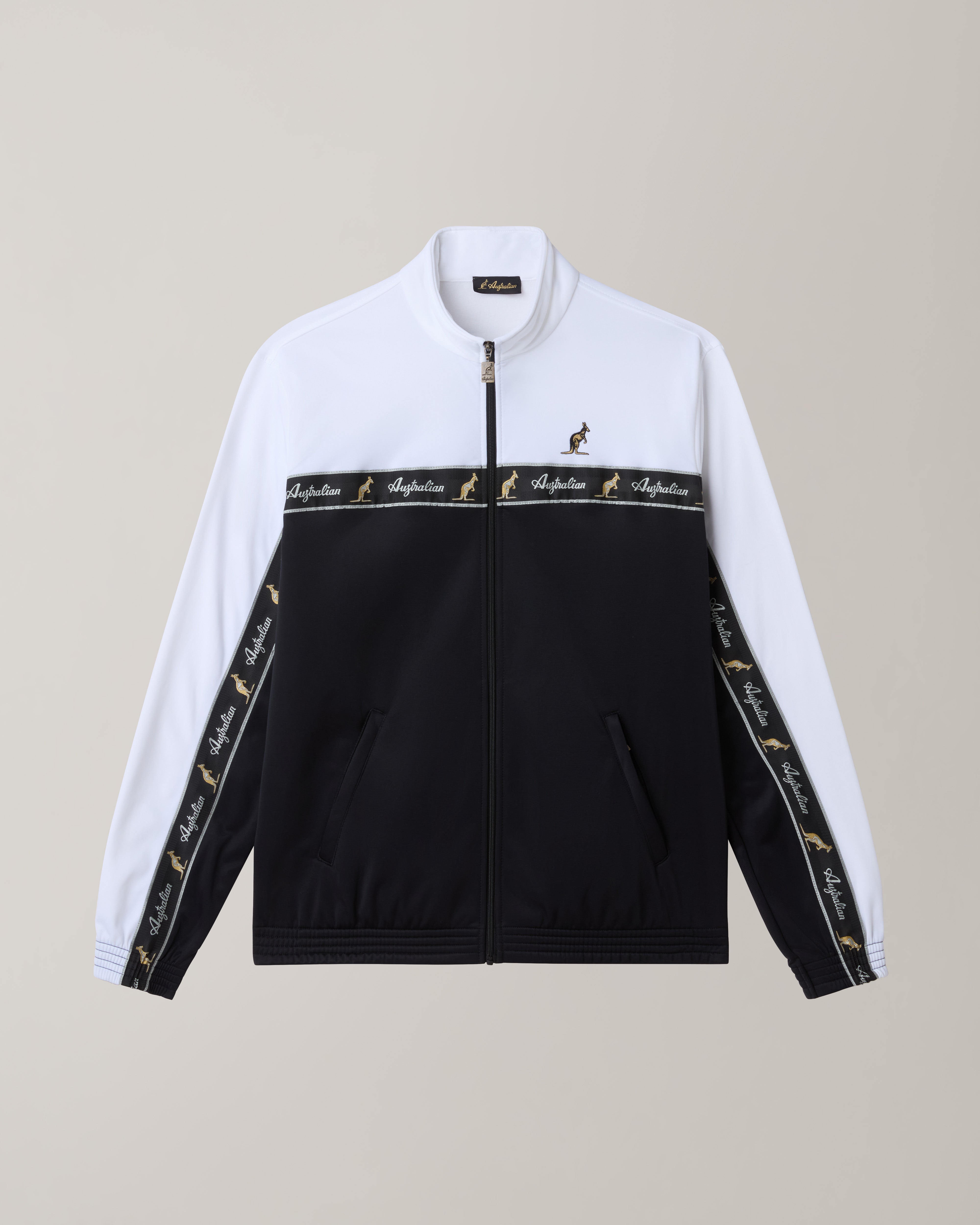 australian-duo-track-jacket-giacca-tuta-acetato-bianca-full-zip image 1