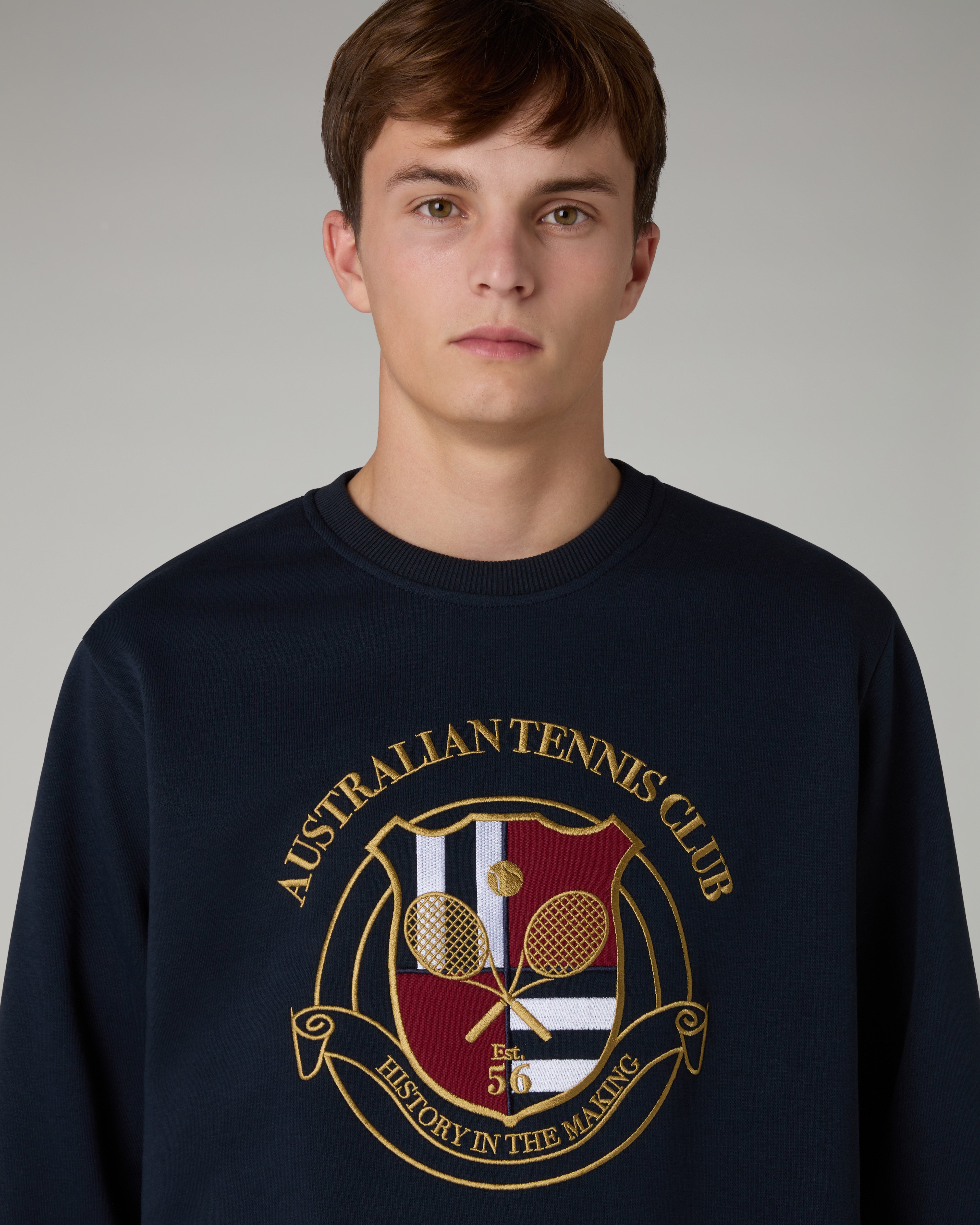 australian-tennis-club-felpa-girocollo-court-blu-navy image 4