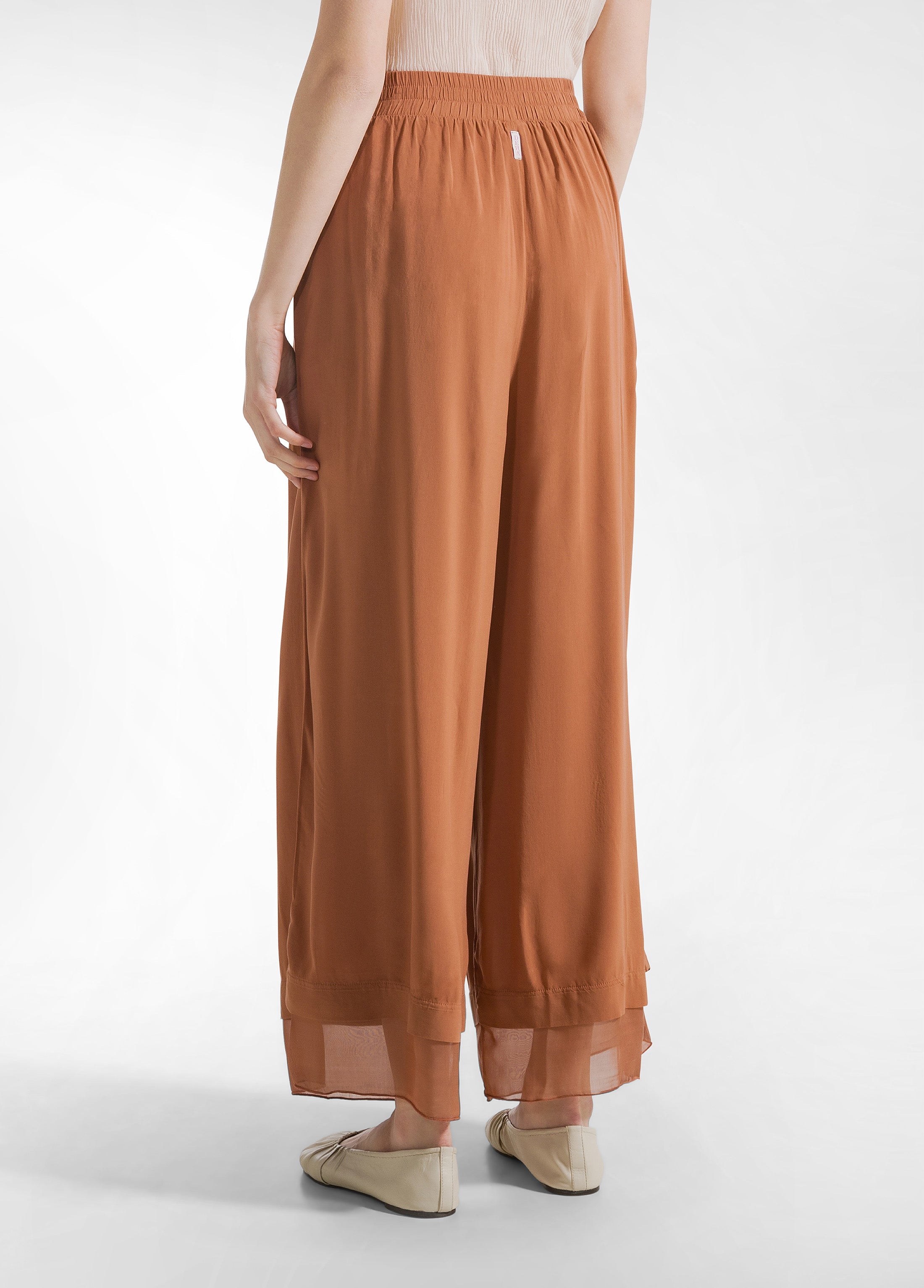 deha-pantalone-fluido-in-mussola-di-viscosa-marrone image 3