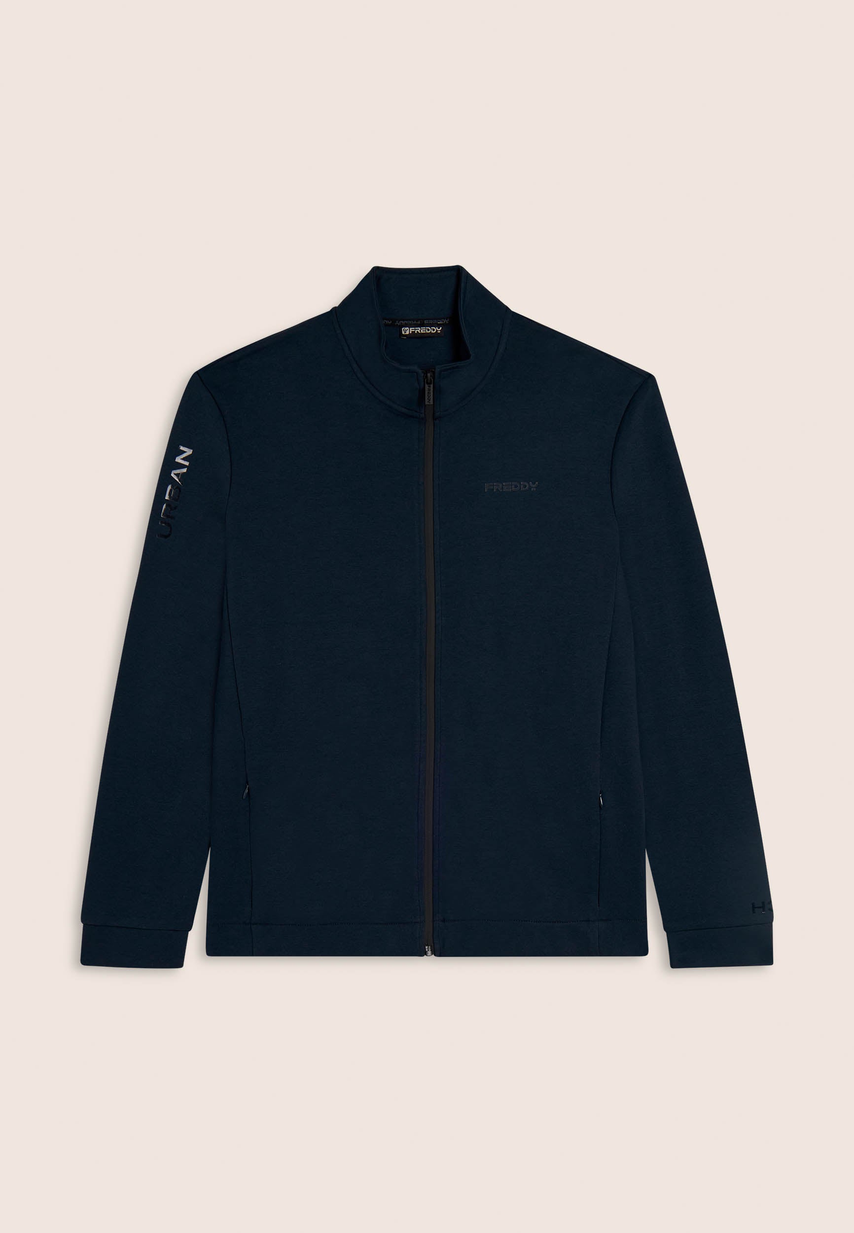 freddy-felpa-uomo-full-zip-collo-alto-con-tasche-zip-pile-interlock image 1