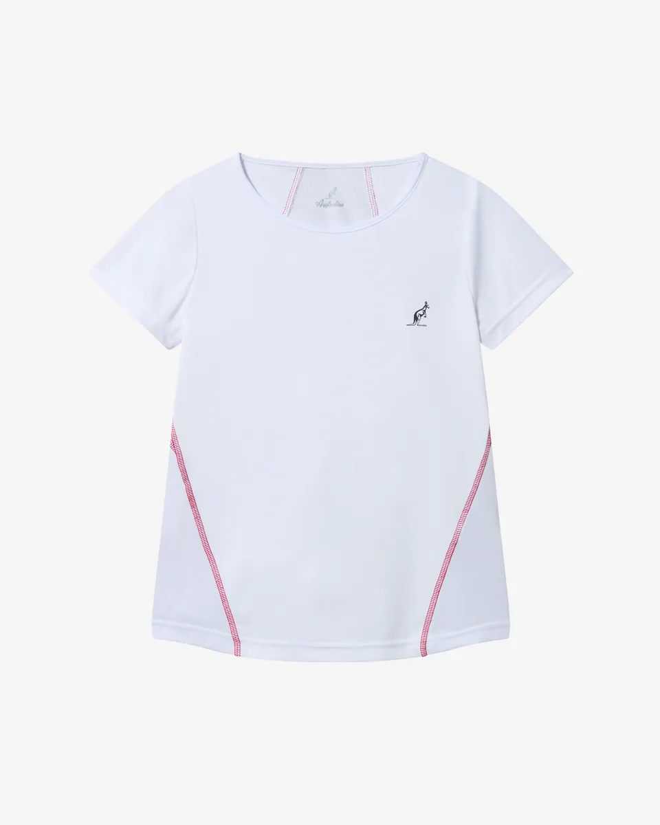 australian-crew-t-shirt-bianca-ace-traspirante-maglia-tennis image 1