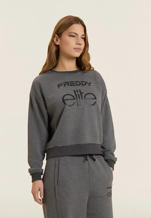 freddy-x-elite-felpa-cropped-donna-m-lange-girocollo-in-cotone image 1