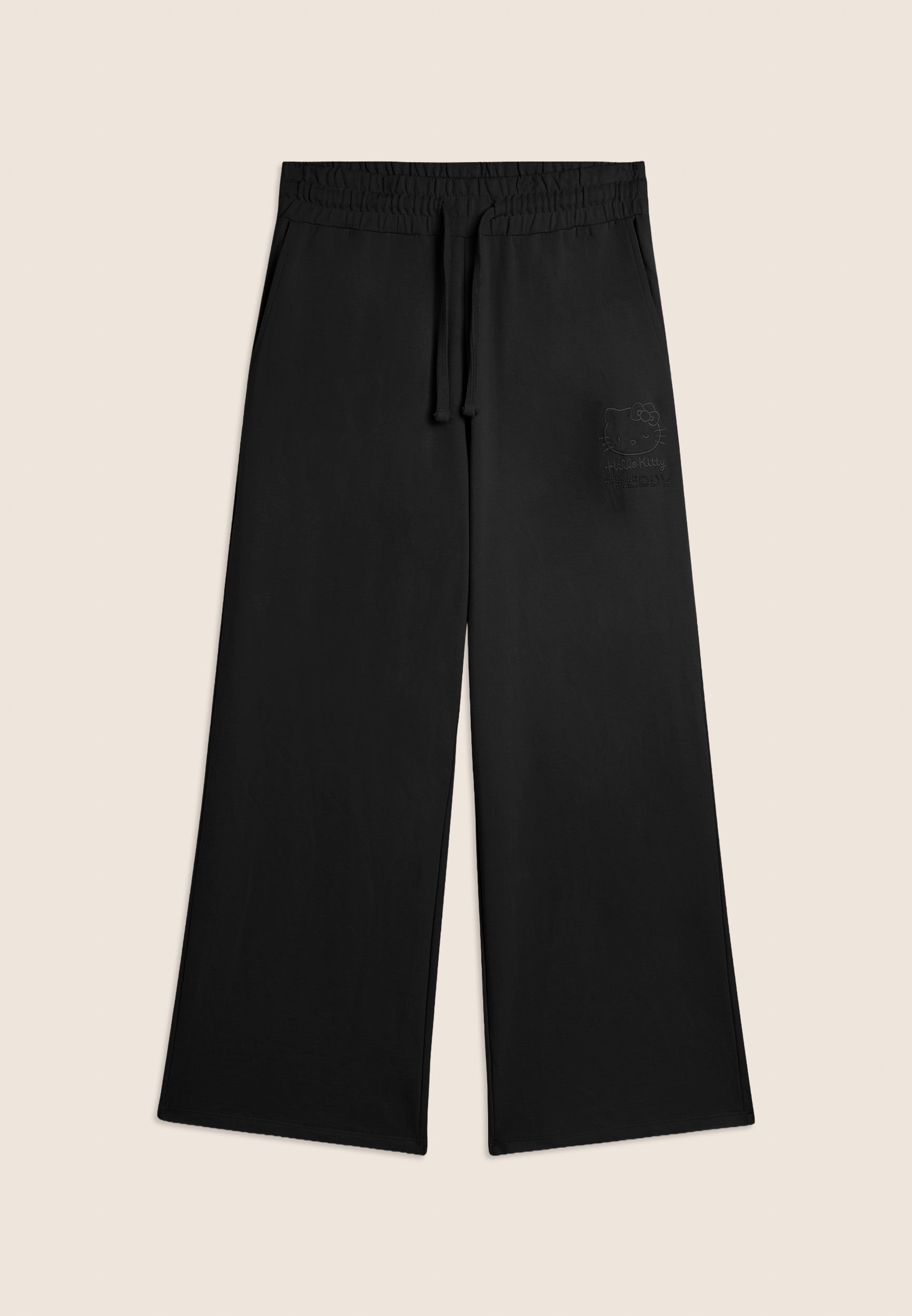 freddy-pantaloni-cropped-wide-leg-hello-kitty-french-terry-cotone image 8