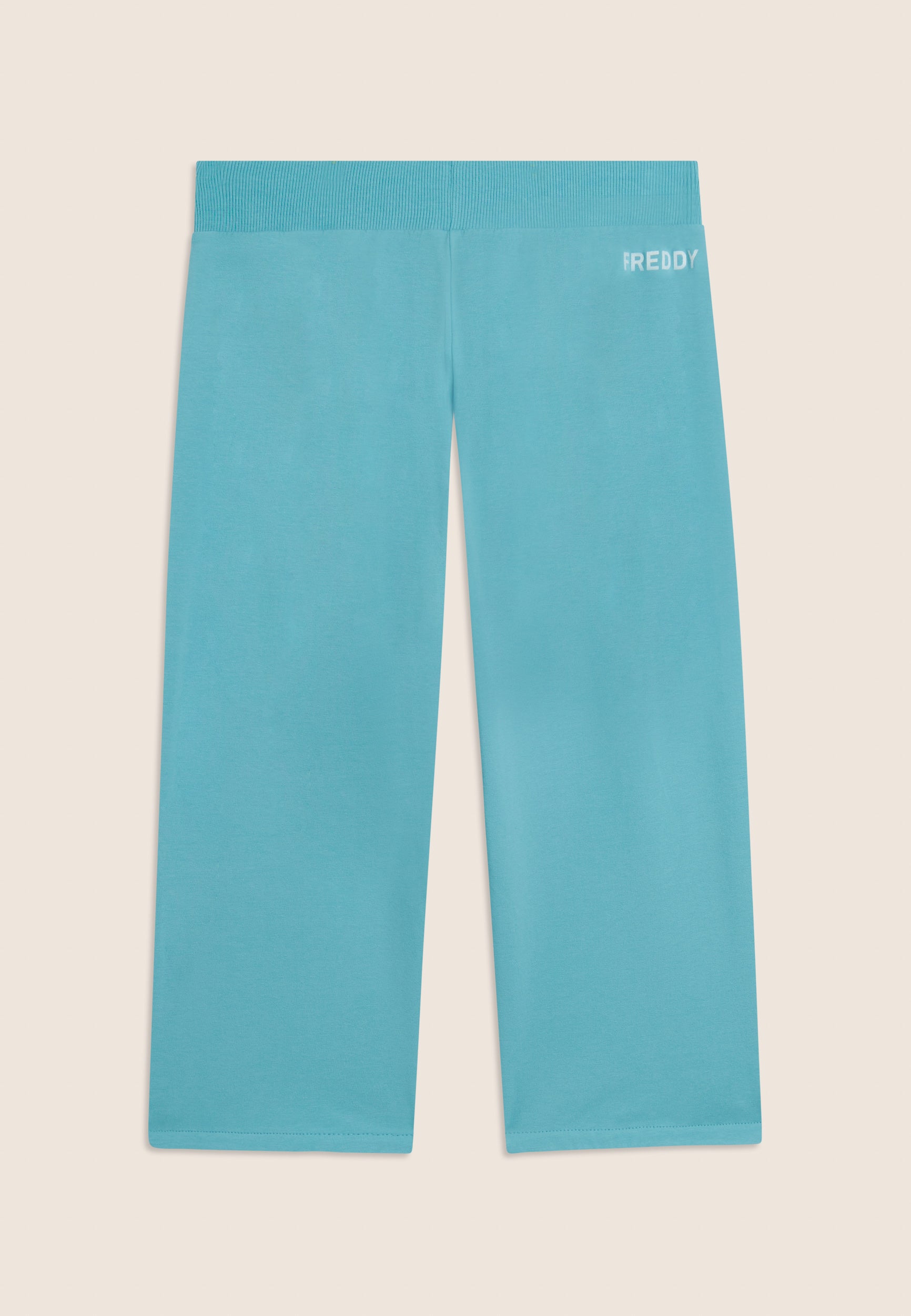 freddy-pantaloni-corsaro-jersey-cotone-con-fondo-stondato-e-logo image 6