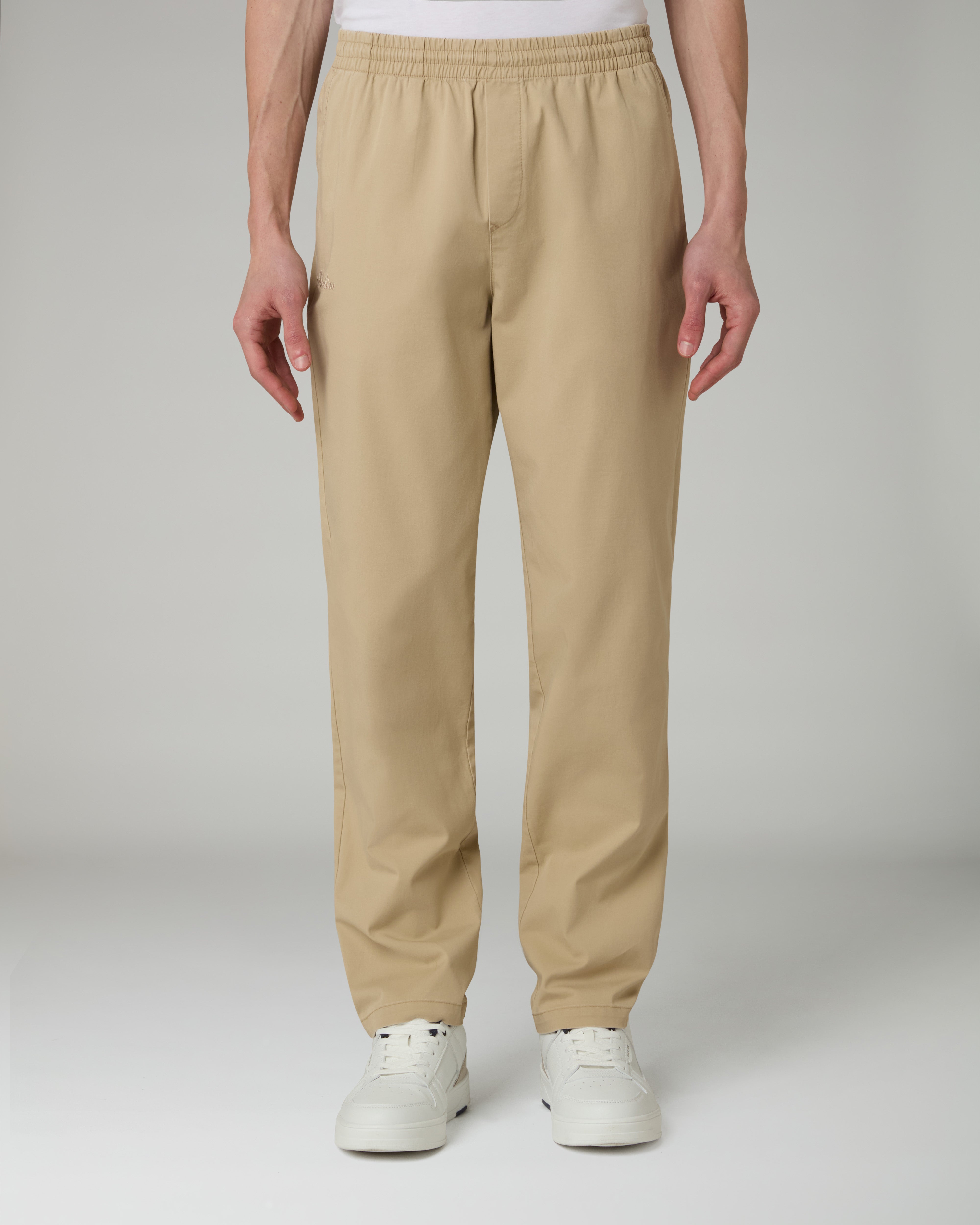 australian-doric-track-pant-pantalone-sportswear-in-cotton-twill-kaki-made-in-it image 1