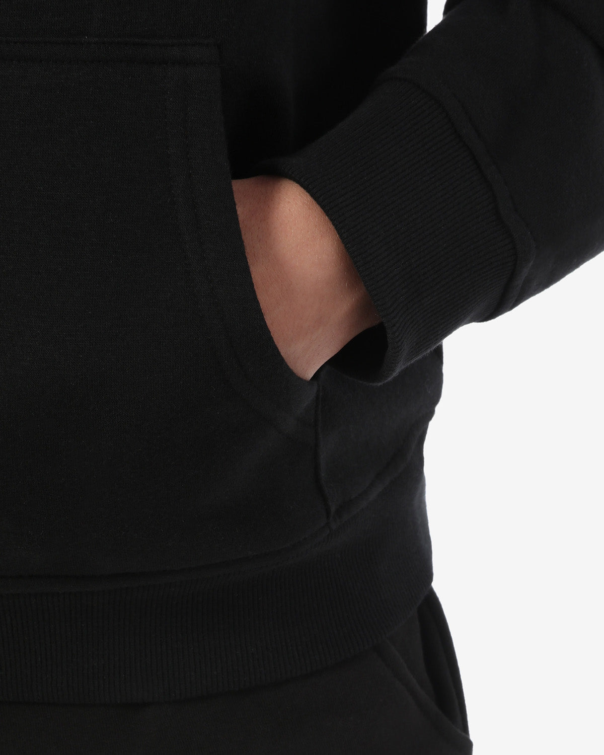 australian-fleece-logo-hoodie-felpa-sportswear-con-cappuccio-nero image 4