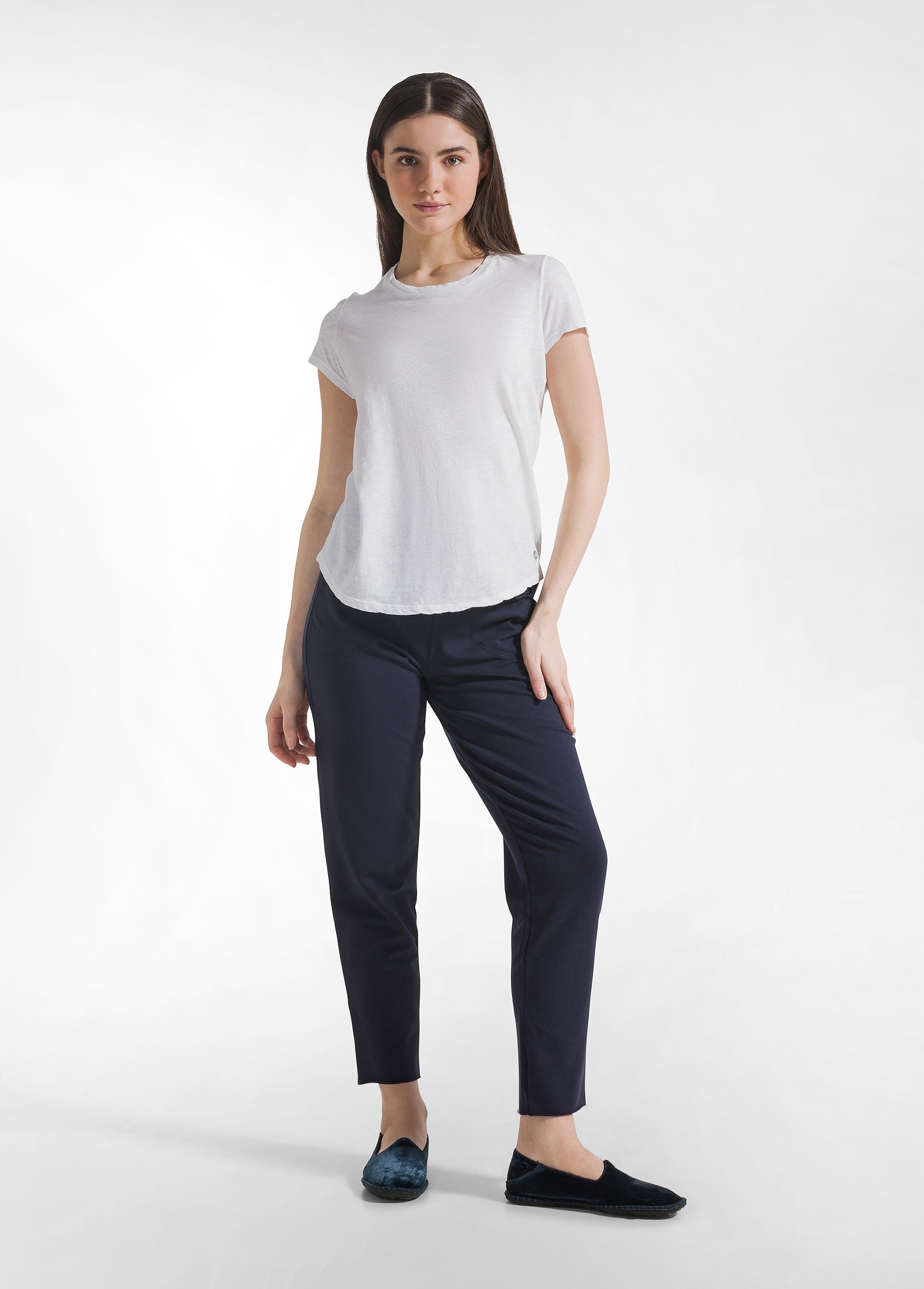 deha-t-shirt-d42513-in-cotone-flamm-bianco image 8