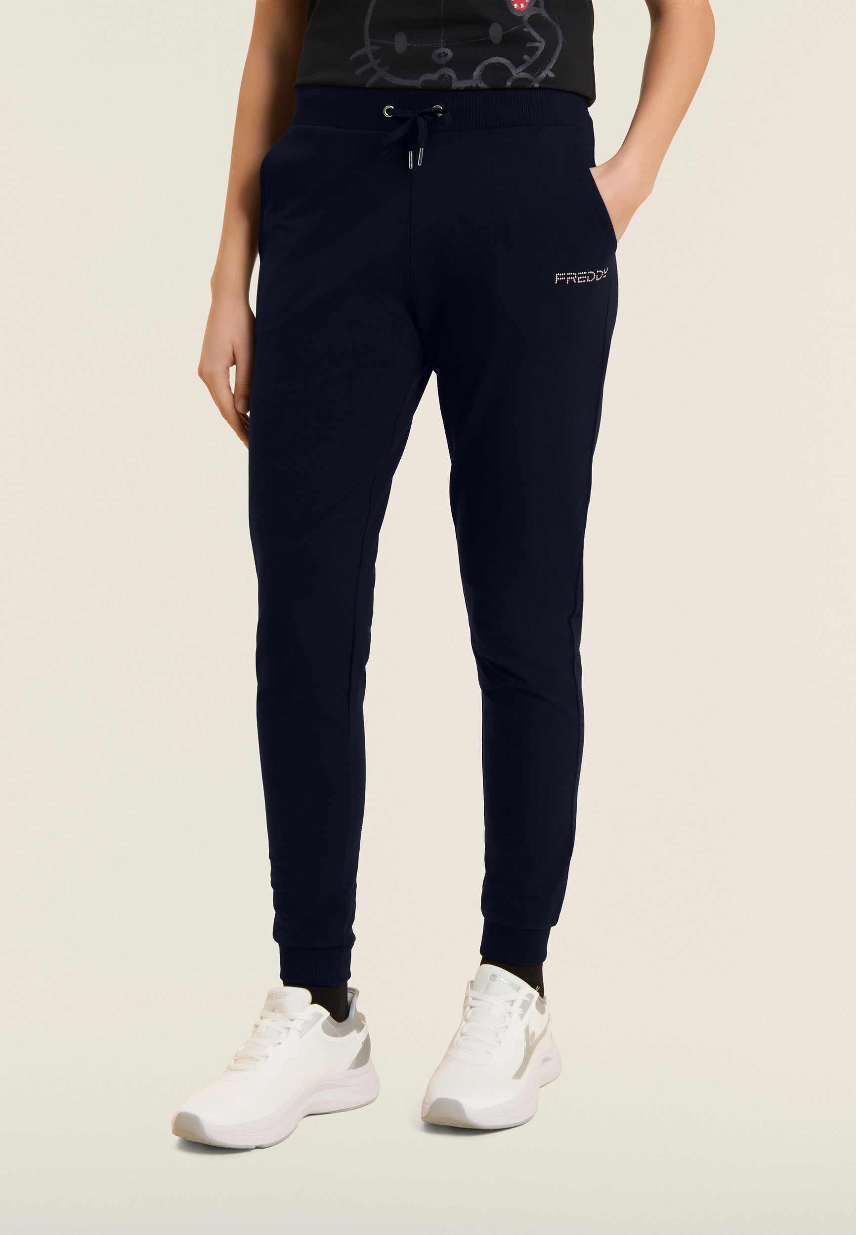 freddy-pantaloni-sportivi-con-polsini-e-vita-in-costina image 1