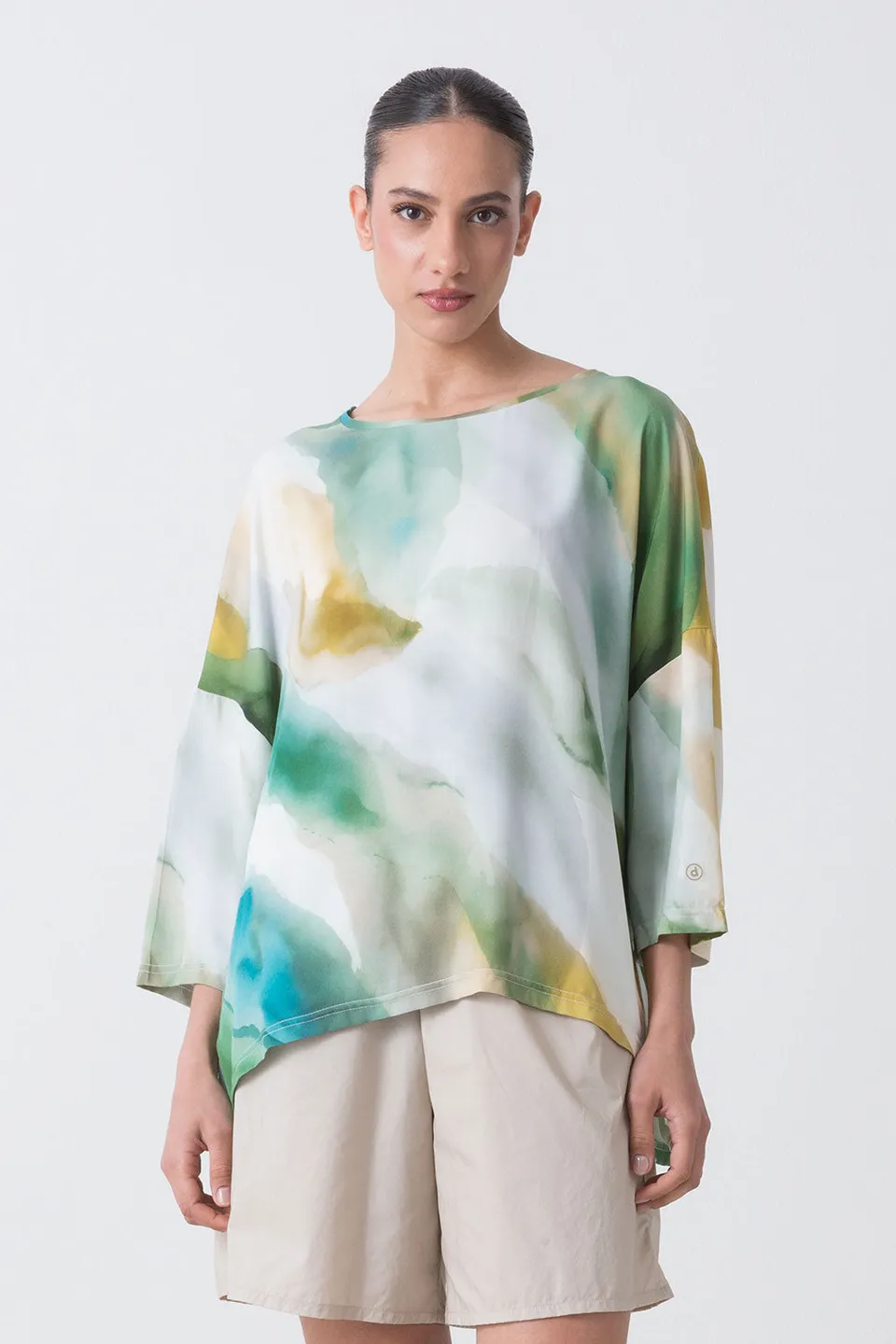 dimensione-danza-city-t-shirt-a-maniche-lunghe-con-stampa-all-over-marmorizzata image 1