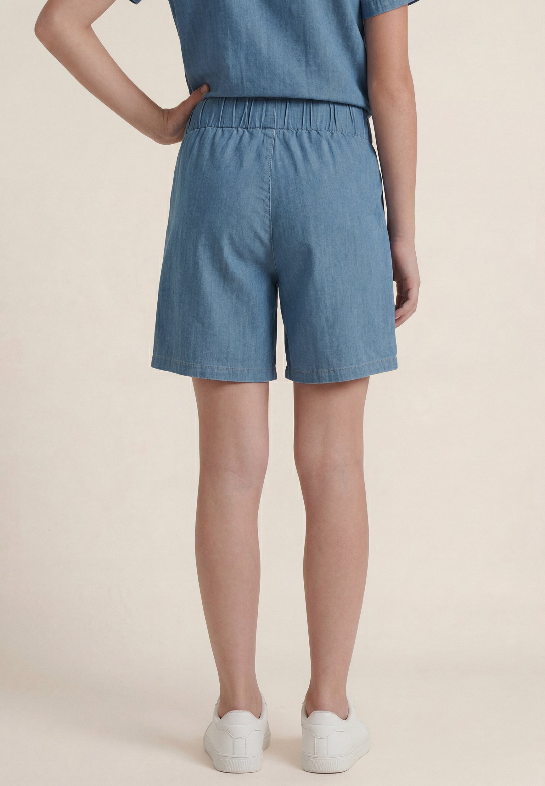 freddy-wr-up-shorts-in-tessuto-chambray-da-bambina-e-ragazza image 3