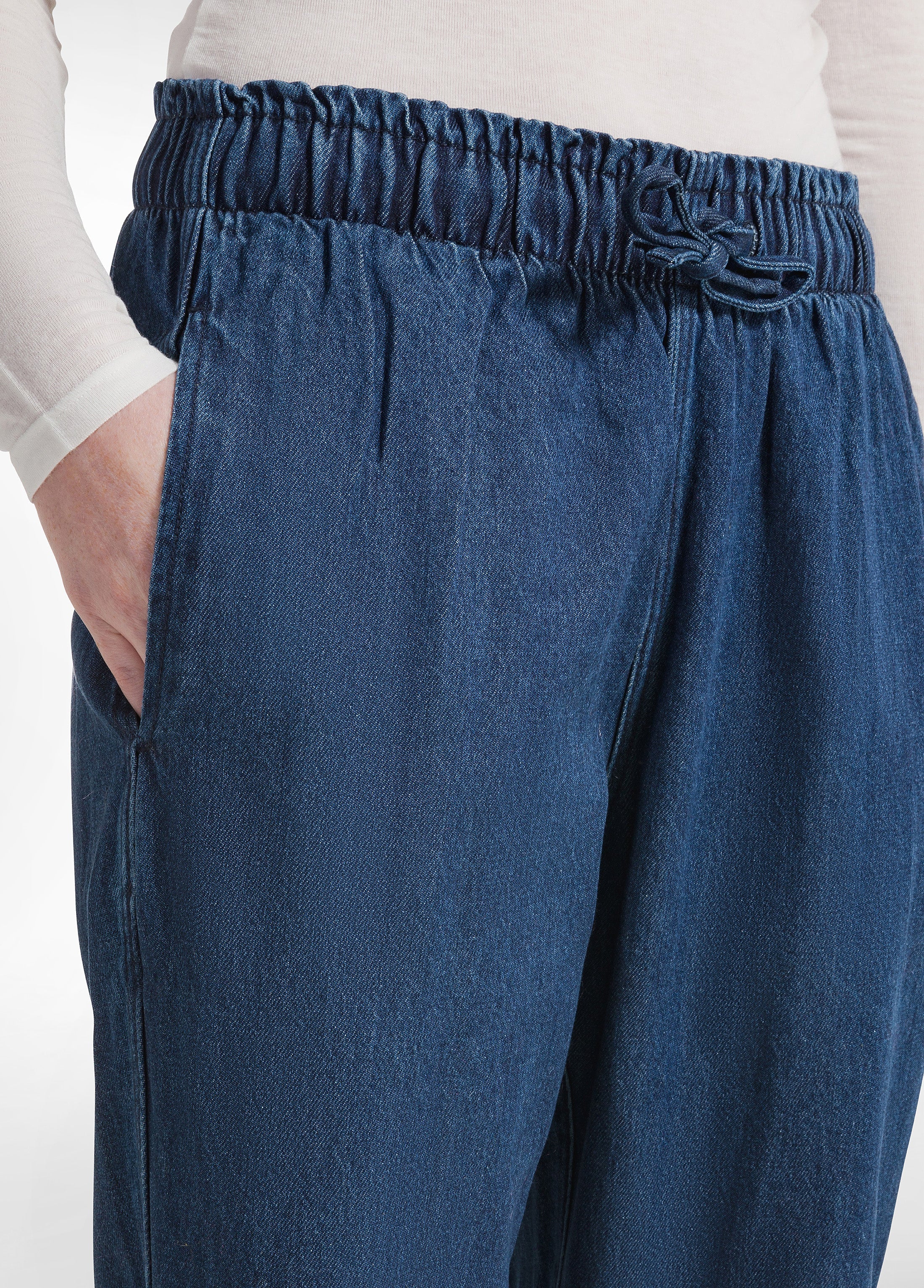 deha-a00629-pantalone-jogger-donna-in-denim-lyocell-blu image 4
