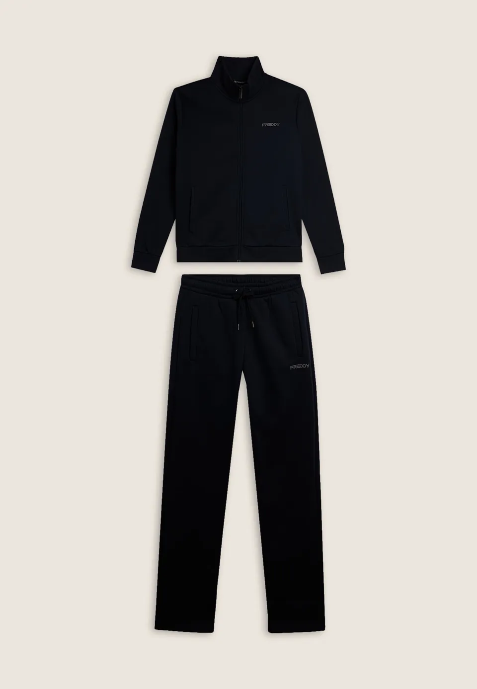 freddy-tuta-uomo-full-zip-felpa-garzata-collo-alto-gamba-dritta image 1
