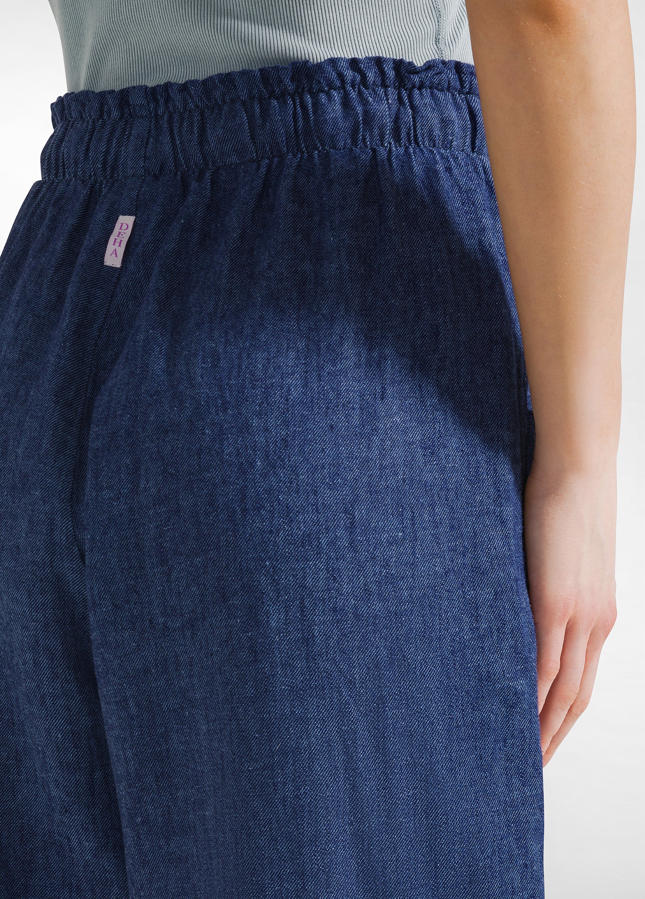 deha-d22647-pantalone-balloon-denim-lino-blu image 4