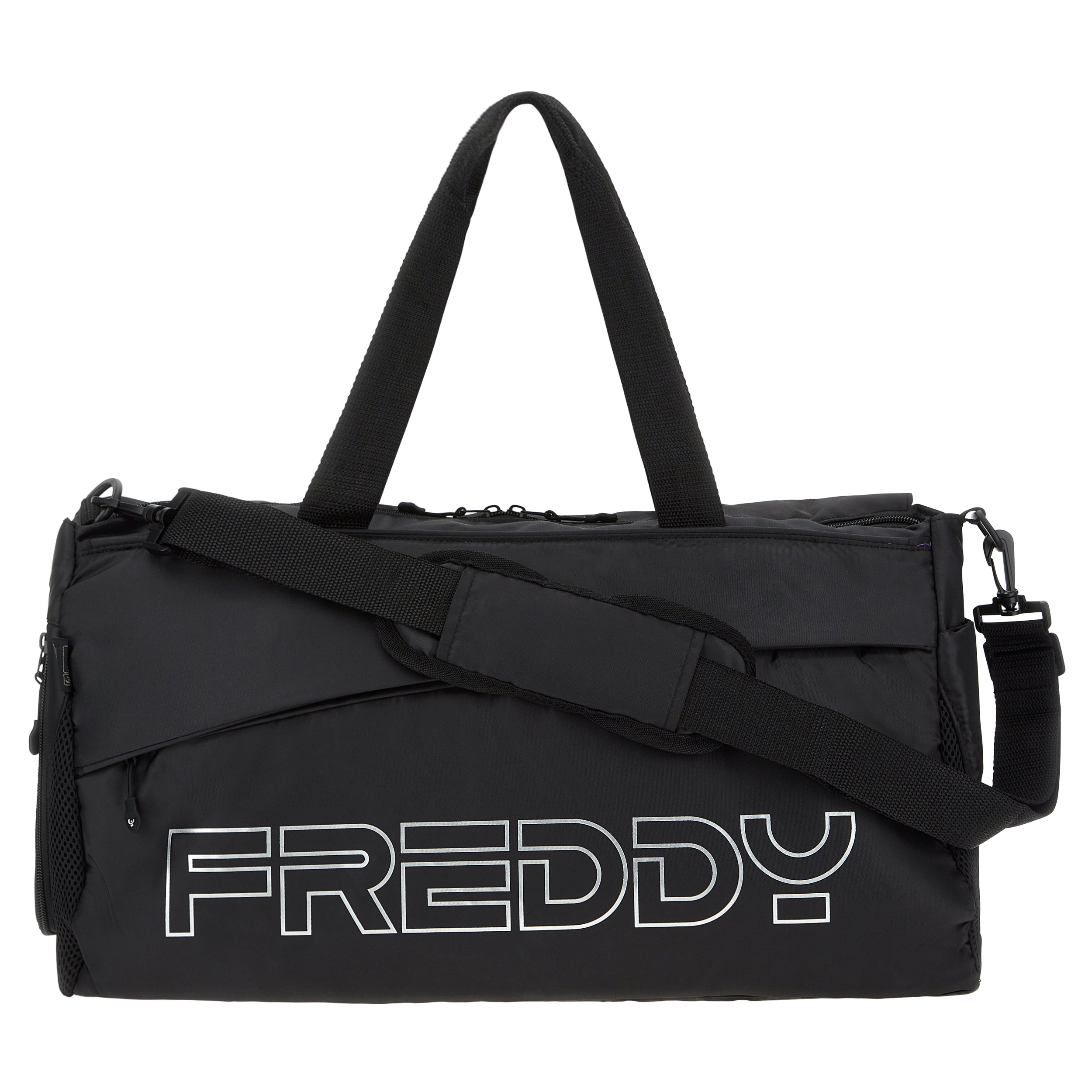 freddy-borsone-da-palestra-in-nylon-con-maxi-stampa-freddy-argento image 1