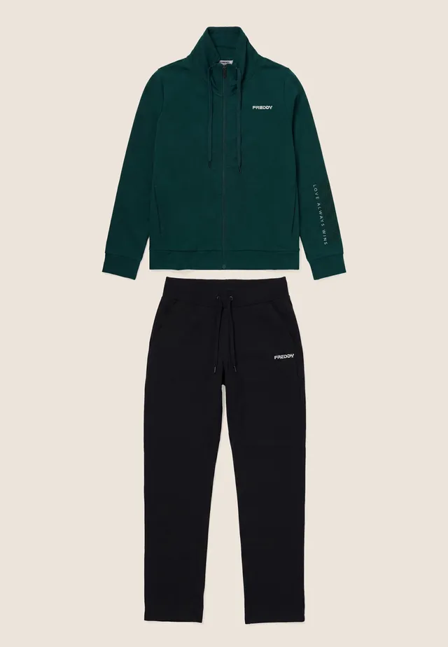 freddy-tuta-sportiva-donna-con-zip-collo-alto-e-logo-ricamato image 1