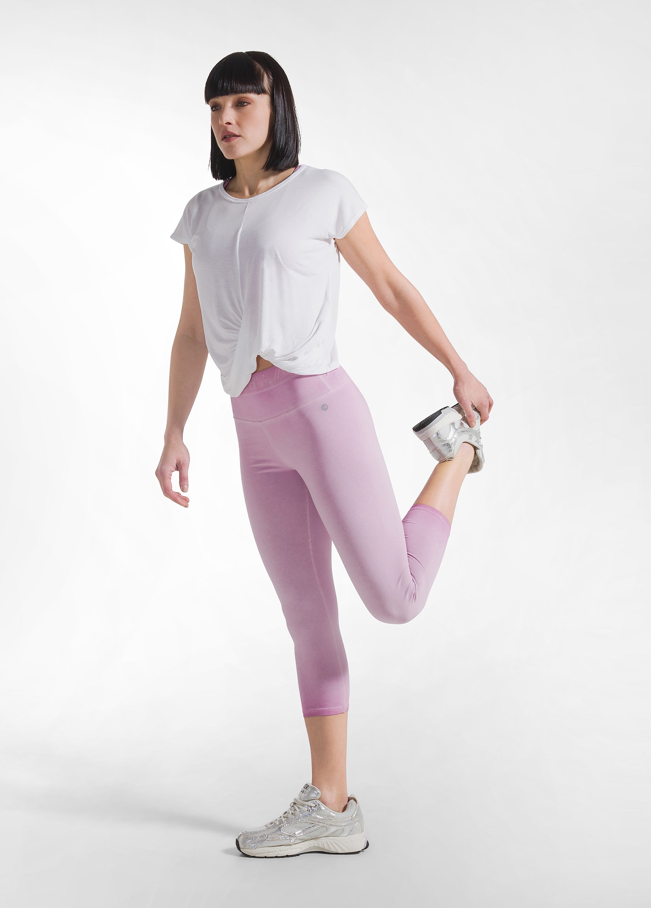 deha-leggings-7-8-effetto-sfumato-in-jersey-stretch-rosa image 1