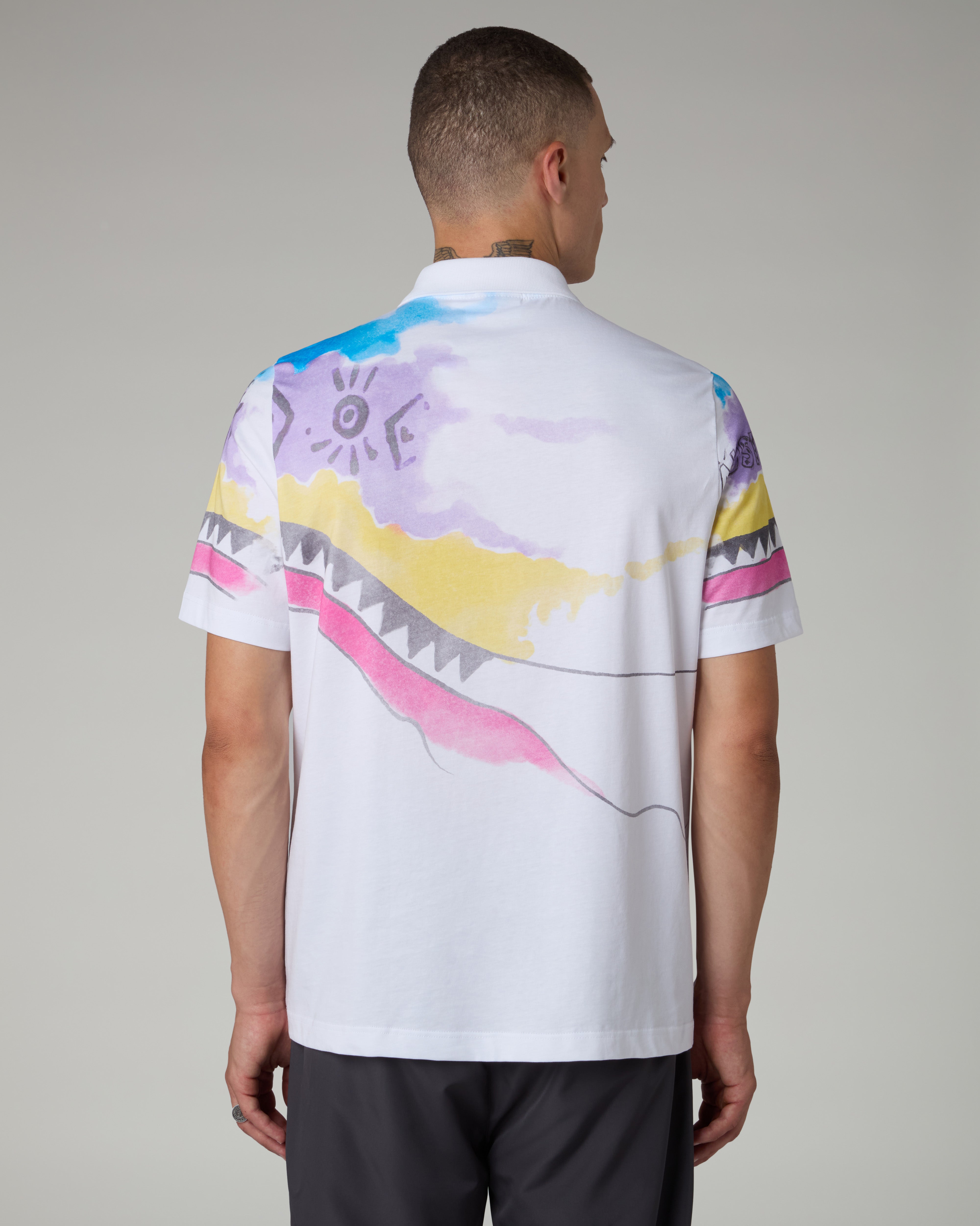 australian-legacy-court-polo-shirt-uomo-all-print-bianco image 3