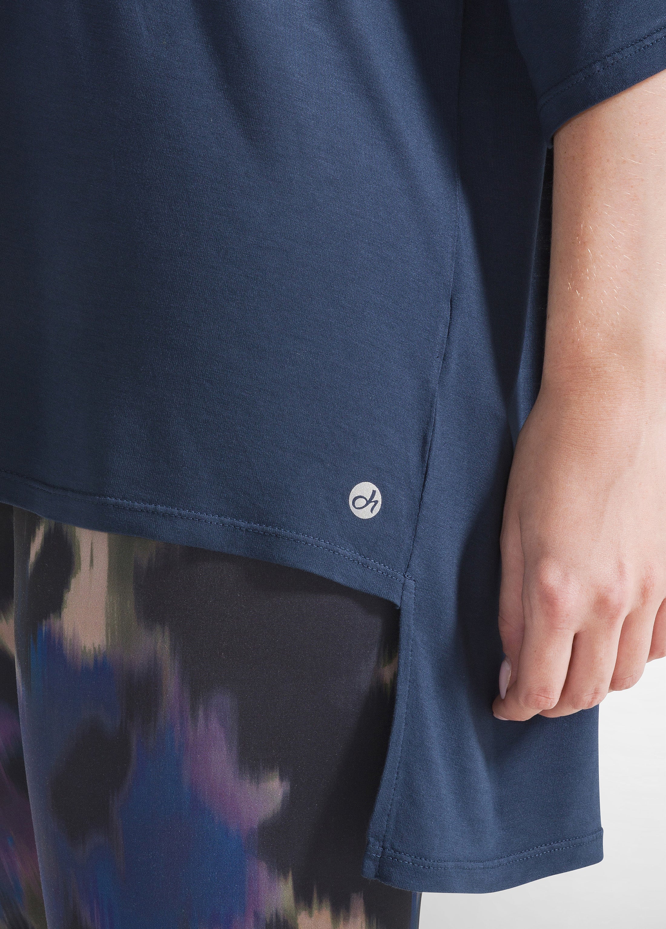 deha-t-shirt-maxi-in-viscosa-blu-ecovero image 3