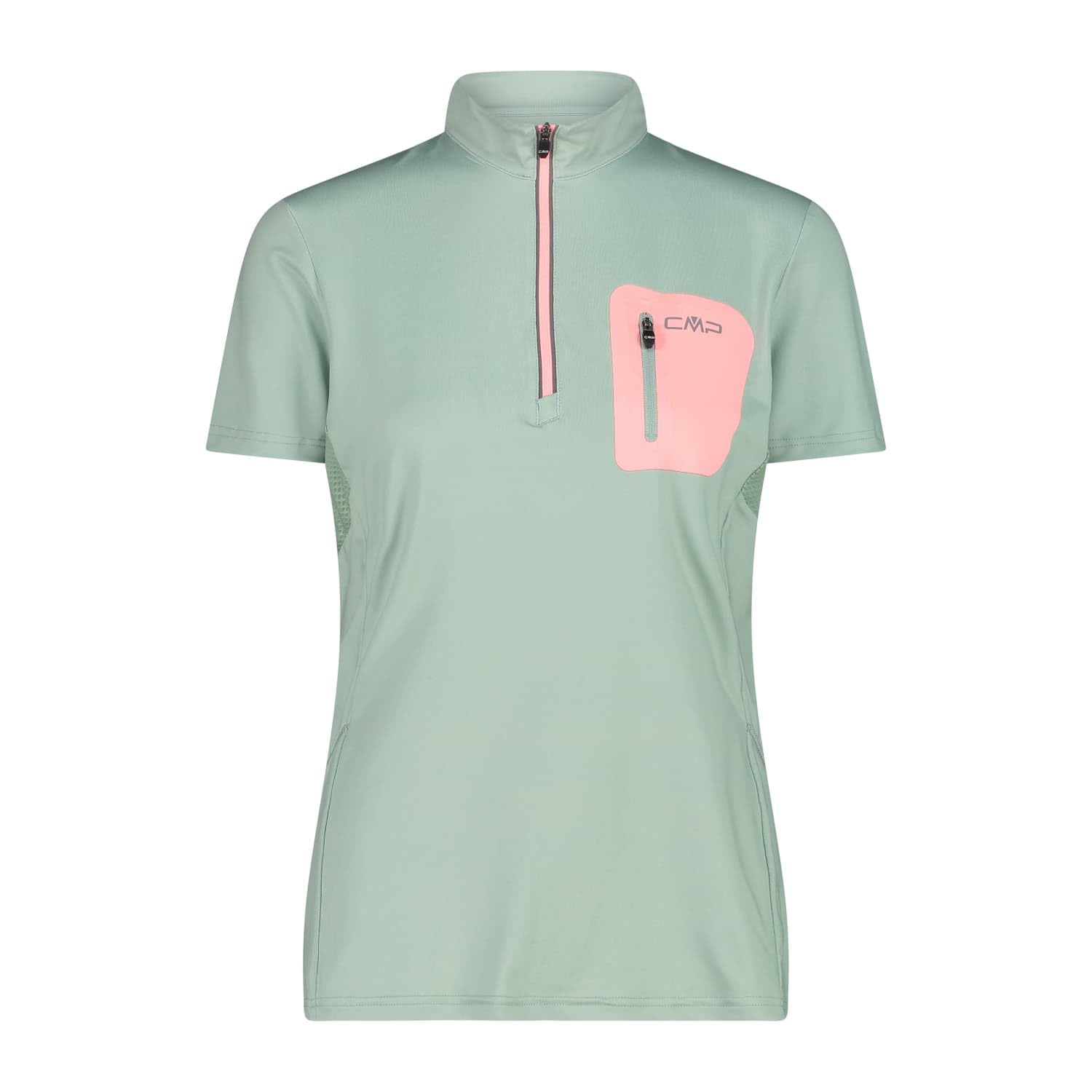 cmp-t-shirt-elasticizzata-da-bici-da-donna-con-mezza-zip image 4