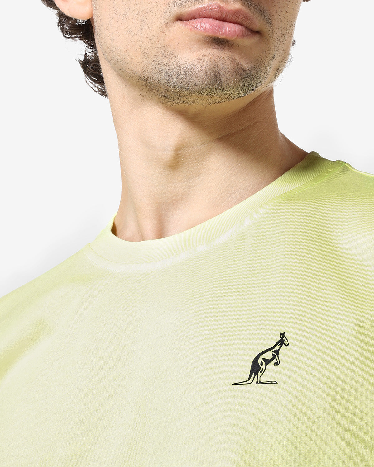 australian-color-block-t-shirt-lime-cotone-regular-fit-logo-rifrangente image 4