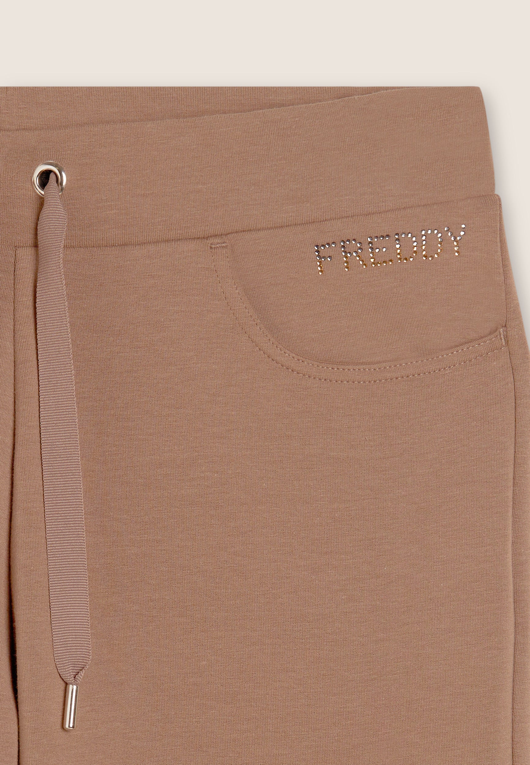 freddy-pantaloni-sportivi-donna-in-felpa-modal-con-tasche-interne-e-strass image 7