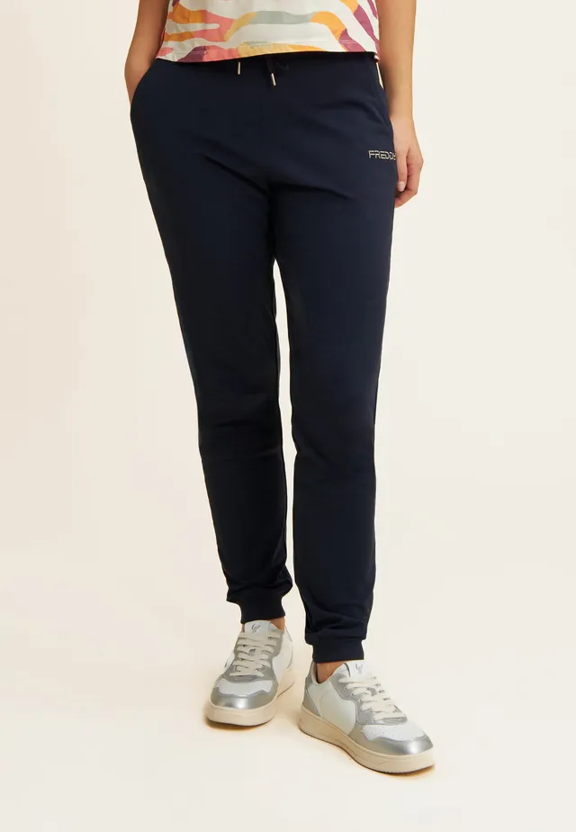 freddy-pantaloni-in-jersey-heavy-jersey-stretch-con-fondo-a-polsino-in-costina-w image 1