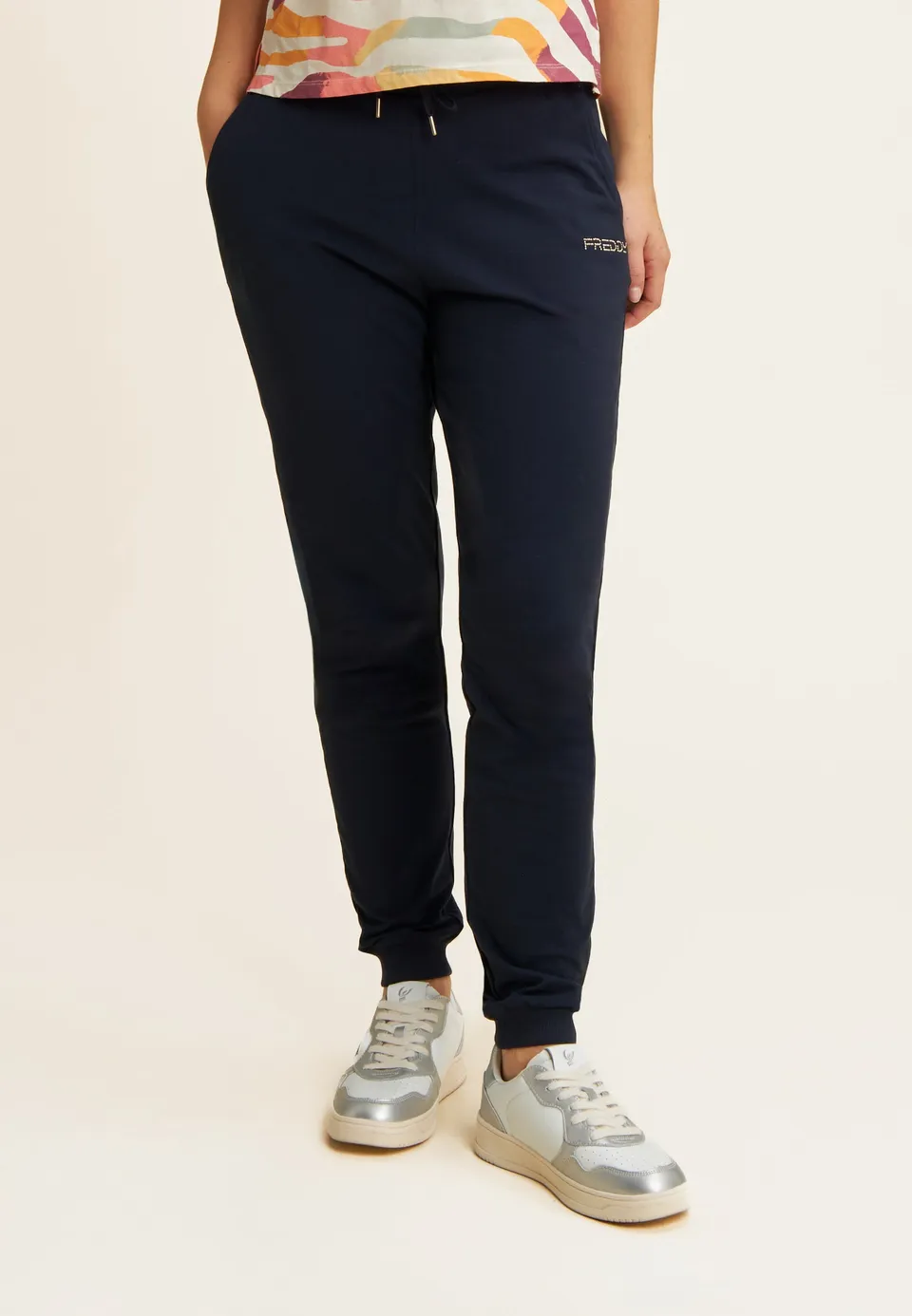 freddy-pantaloni-in-jersey-heavy-jersey-stretch-con-fondo-a-polsino-in-costina-w image 1