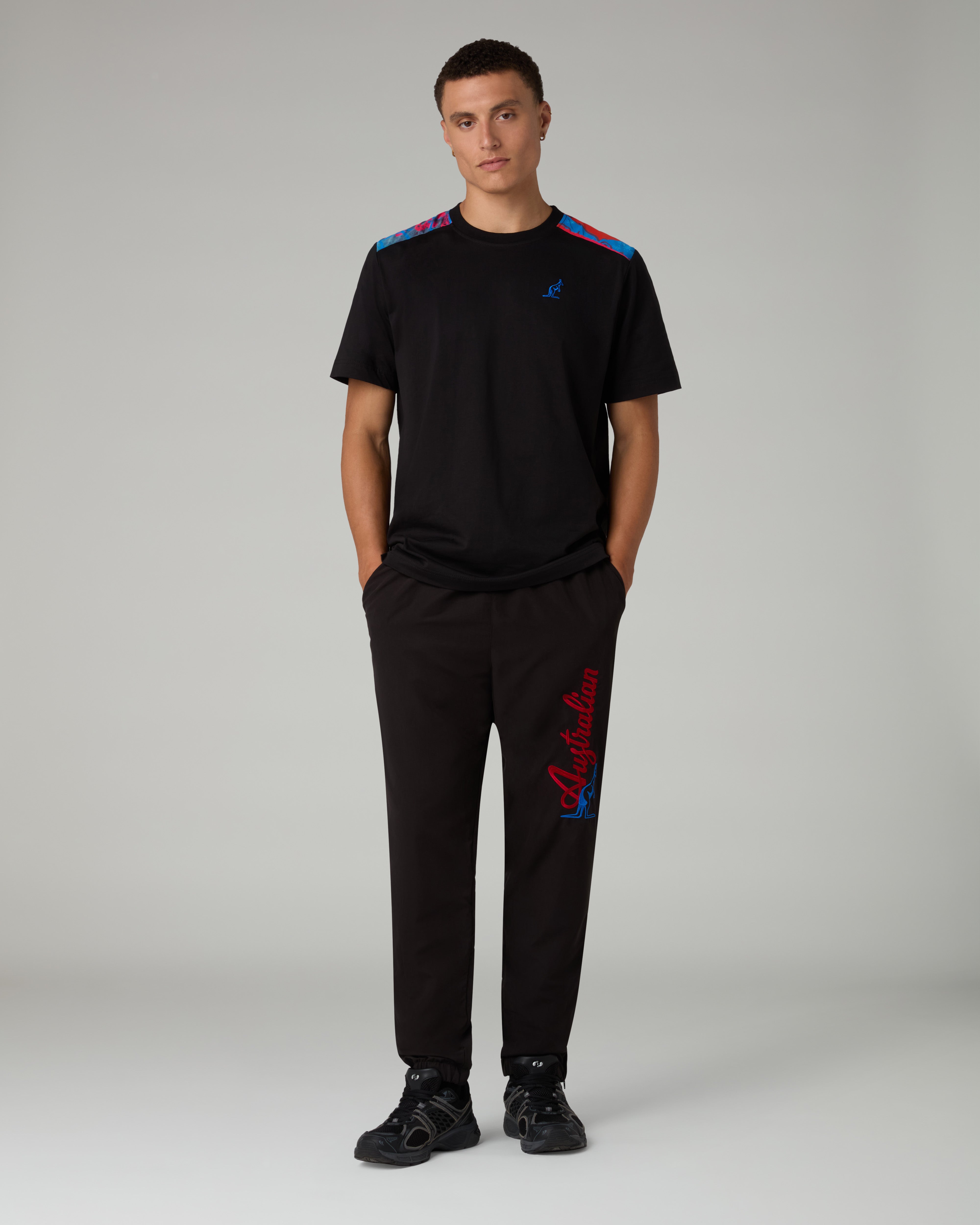australian-bumper-logo-microtouch-track-pant-pantalone-tuta-nero image 2