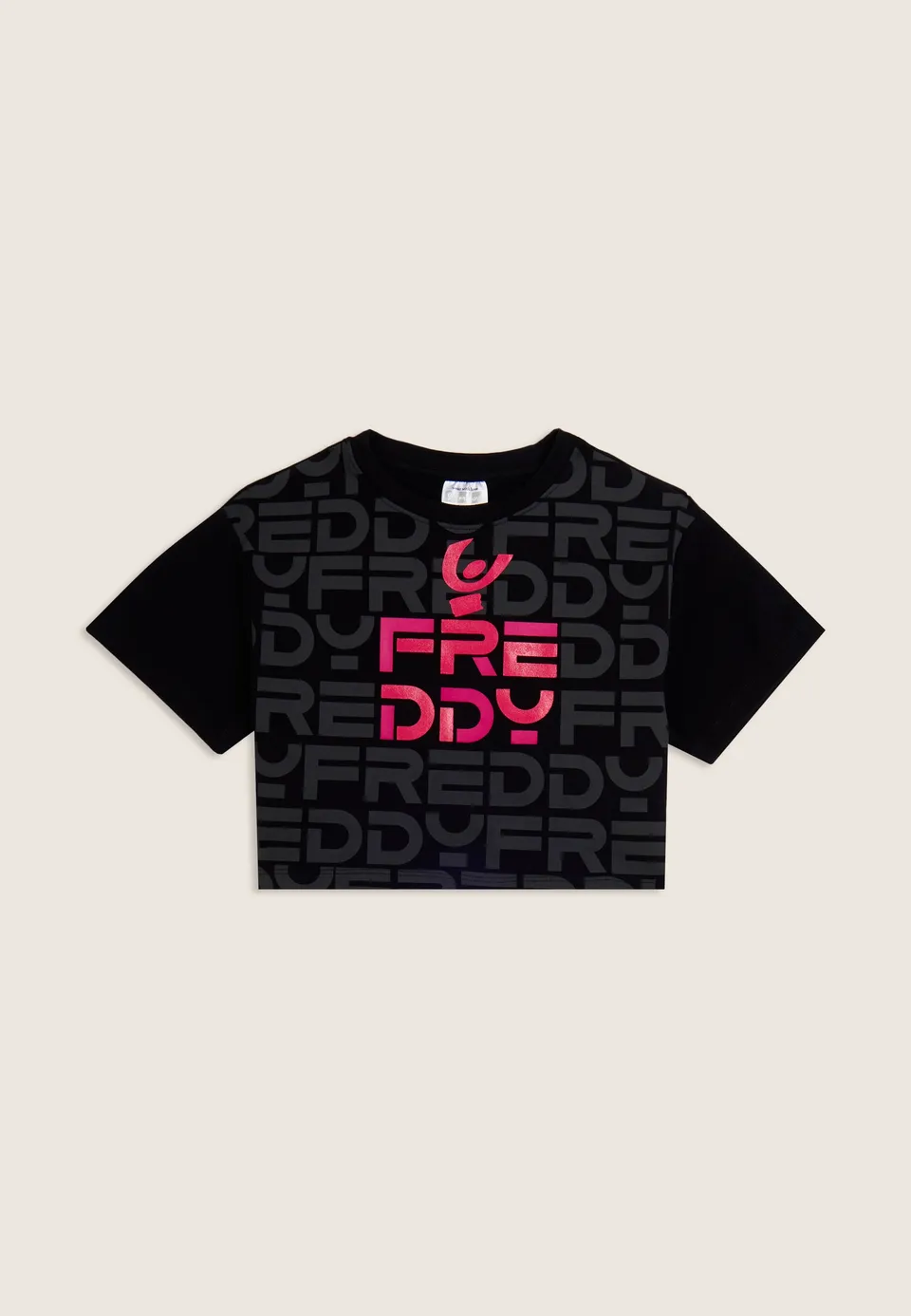 freddy-t-shirt-junior-cropped-regular-con-stampa-freddy-all-over image 1