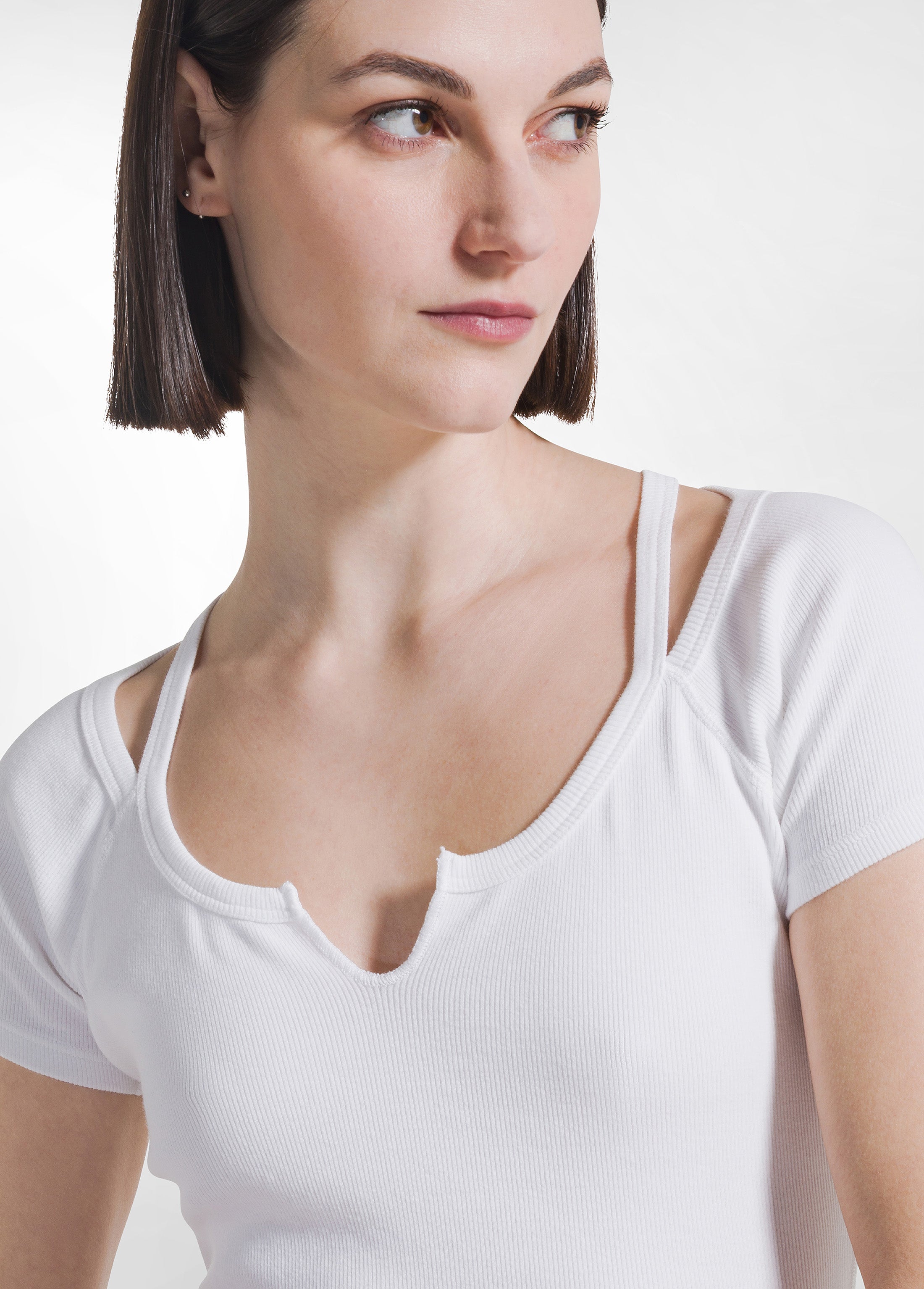 deha-t-shirt-aderente-costina-bianco-cotone-biologico image 3