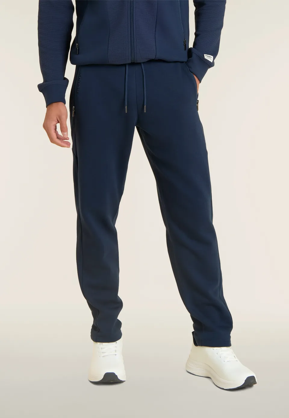 freddy-pantaloni-uomo-regular-felpa-con-inserti-a-quadretti-fondo-dritto image 1