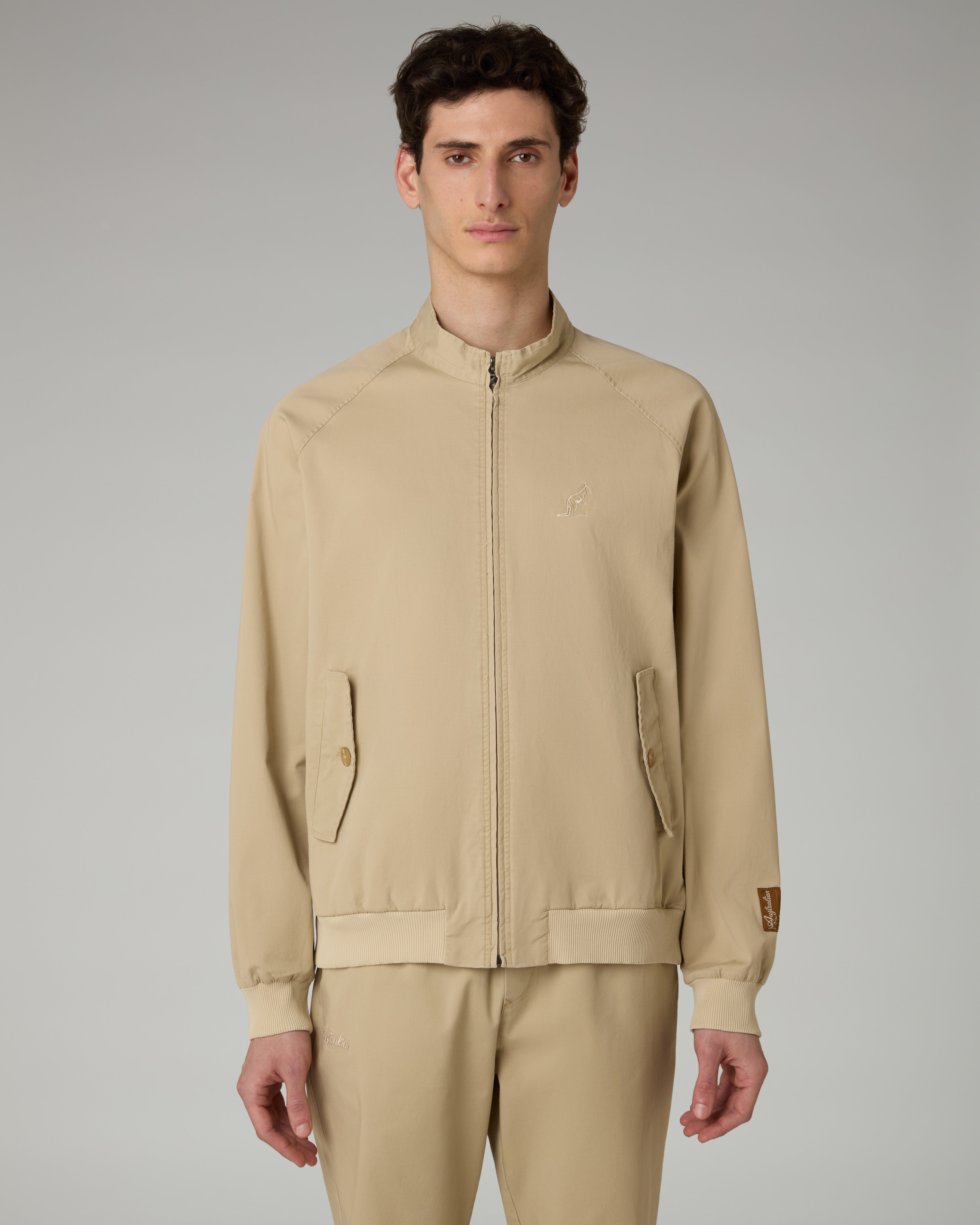 australian-doric-city-track-jacket-cotton-twill-kaki image 1