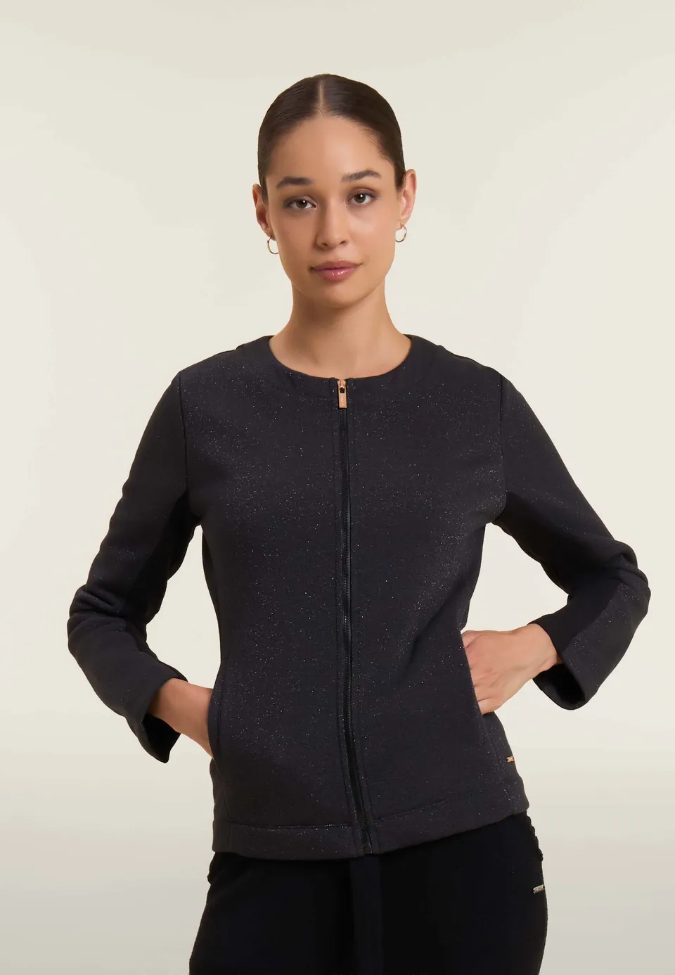 freddy-felpa-donna-full-zip-fronte-m-lange-lurex image 1