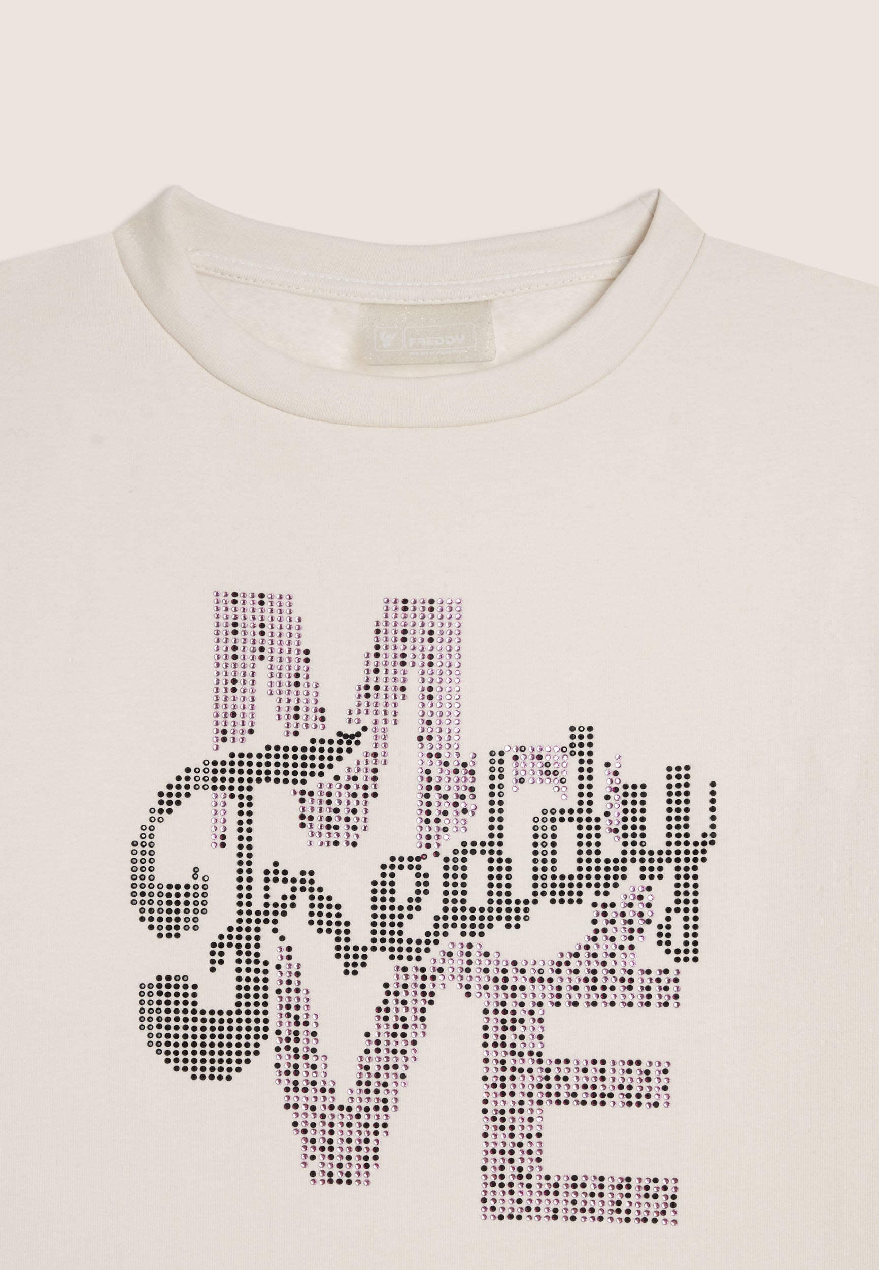 freddy-felpa-junior-girocollo-regular-con-grafica-freddy-move-in-strass image 3