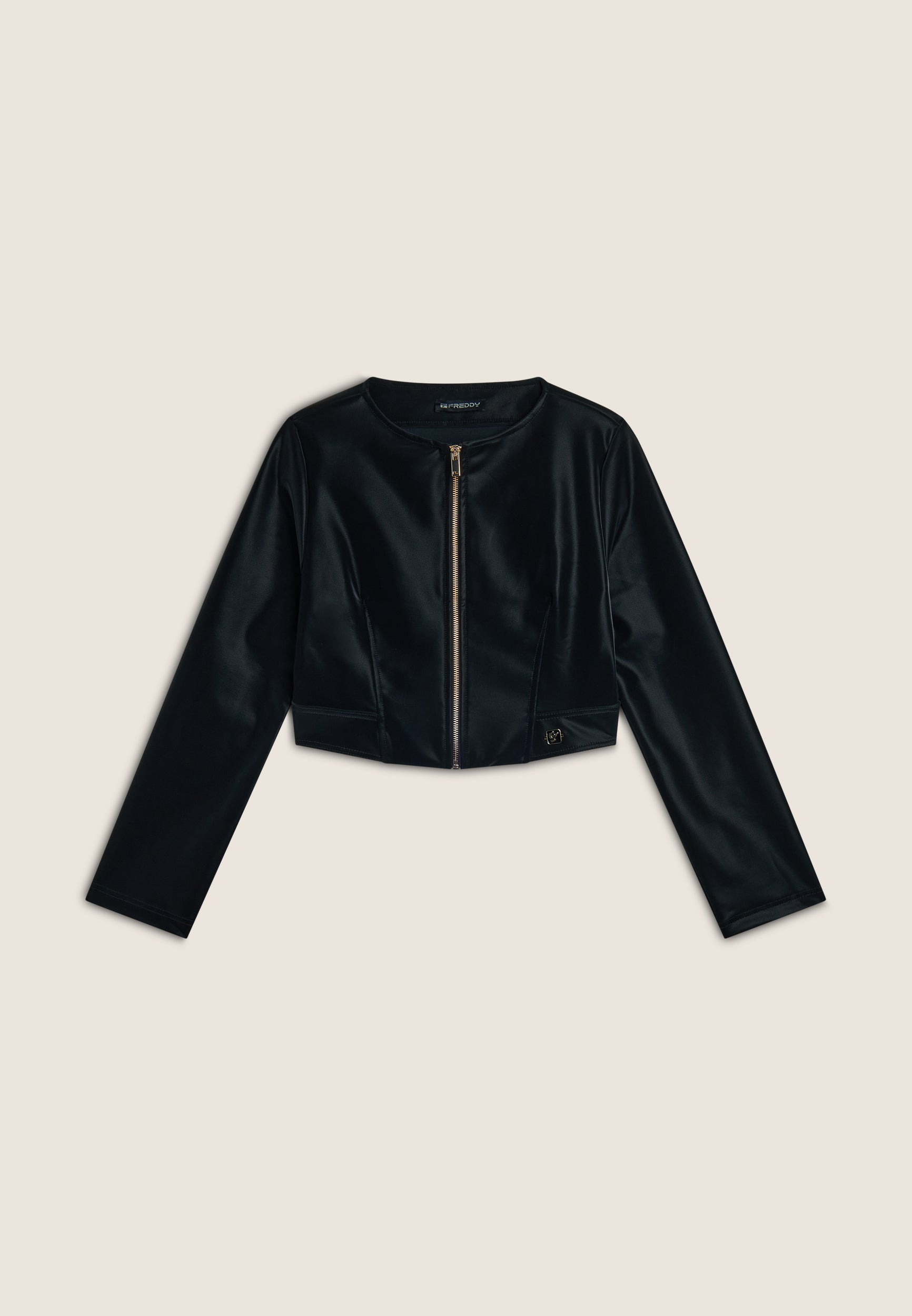 freddy-giacca-donna-corta-con-zip-in-similpelle-lucida image 5