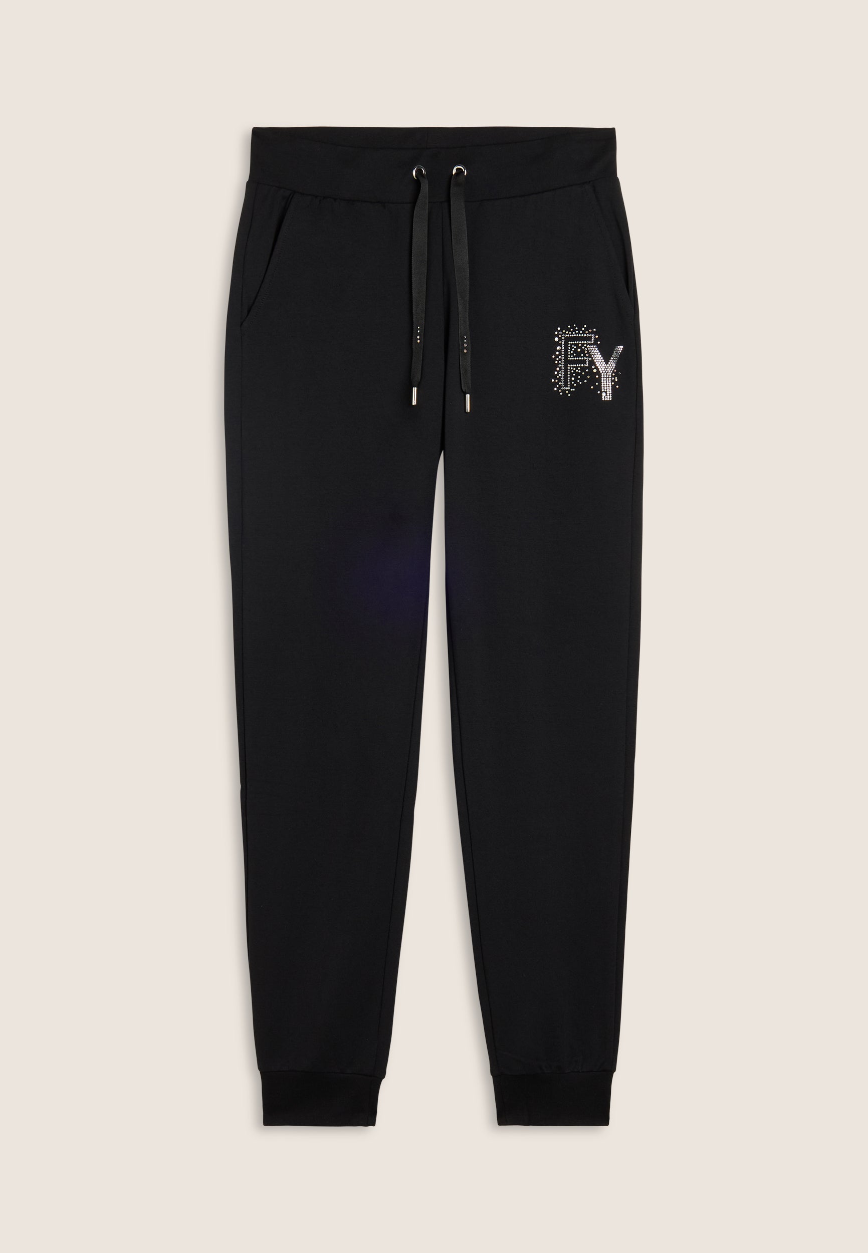 freddy-pantaloni-sportivi-con-polsini-in-costina-e-strass-fy image 7